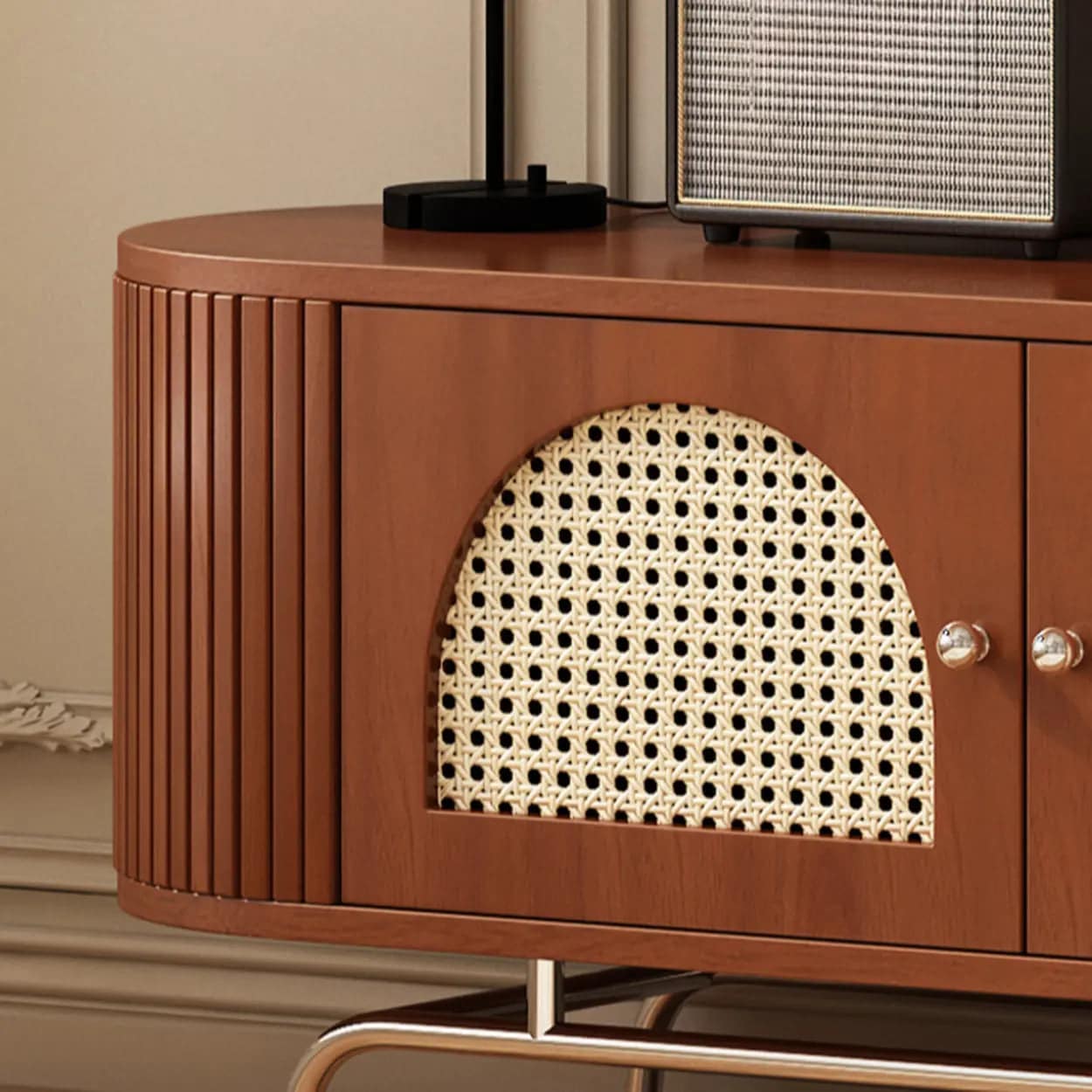 mid-century-modern-rattan-tv-stand-with-ample-storage-6 Mid Century Modern Rattan Tv Stand With Ample Storage 6