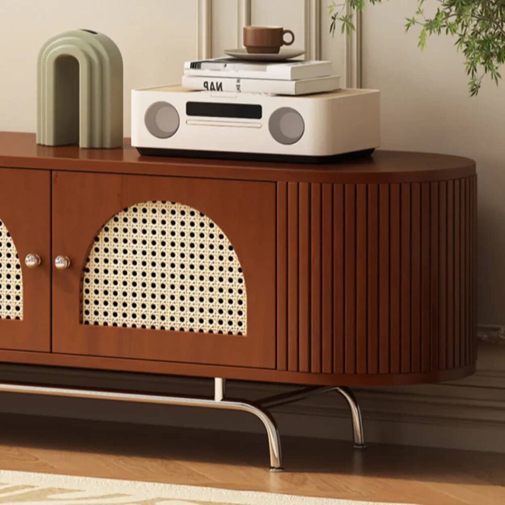mid-century-modern-rattan-tv-stand-with-ample-storage-8 Mid Century Modern Rattan Tv Stand With Ample Storage 8