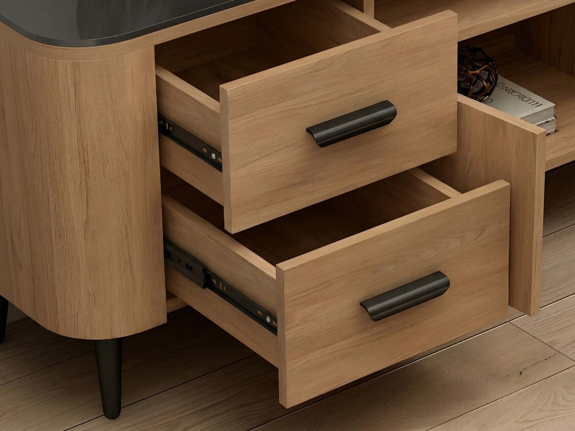 mid-century-modern-walnut-tv-stand-with-black-top-10 Mid Century Modern Walnut Tv Stand With Black Top 10