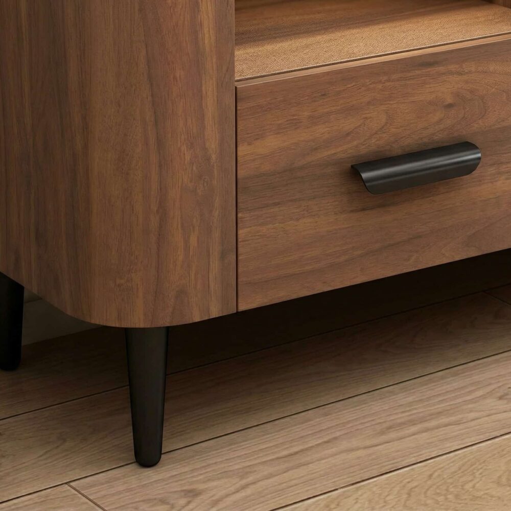 mid-century-modern-walnut-tv-stand-with-black-top-8 Mid Century Modern Walnut Tv Stand With Black Top 8