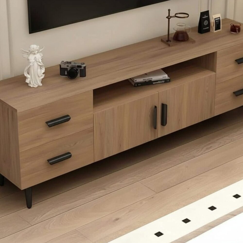 mid-century-modern-walnut-tv-stand-with-black-top-9 Mid Century Modern Walnut Tv Stand With Black Top 9