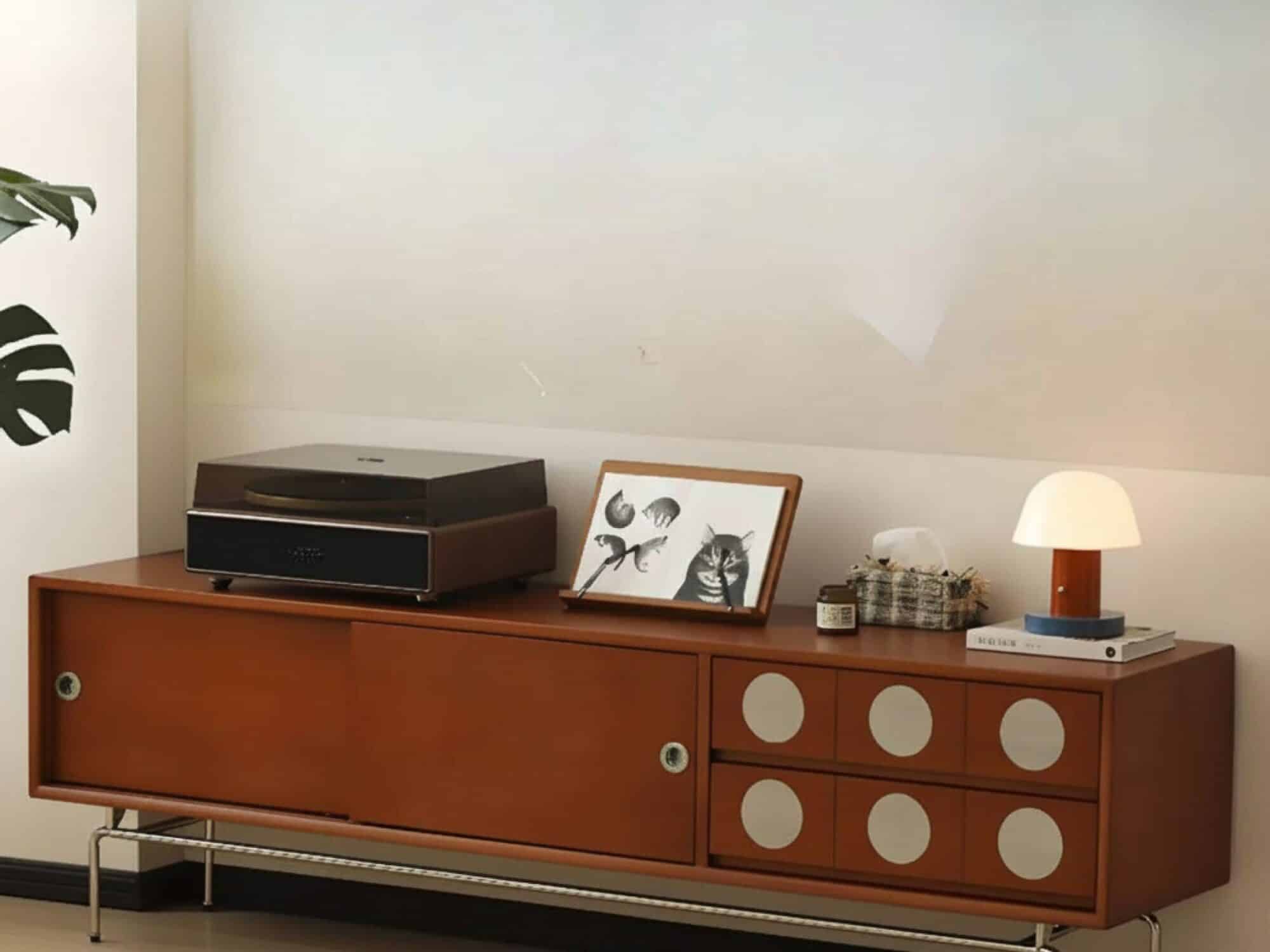 mid-century-modern-walnut-wood-tv-stand-with-sliding-doors-1 Mid Century Modern Walnut Wood Tv Stand With Sliding Doors 1