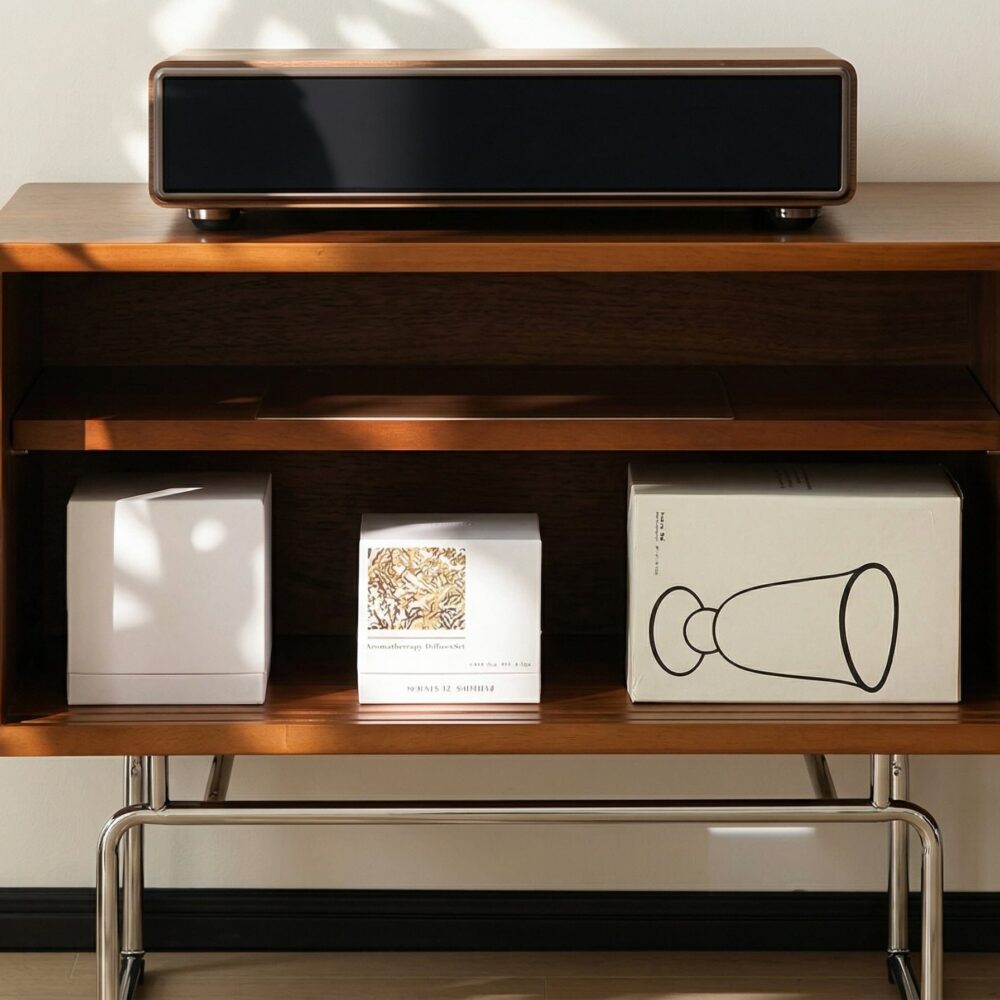 mid-century-modern-walnut-wood-tv-stand-with-sliding-doors-5 Mid Century Modern Walnut Wood Tv Stand With Sliding Doors 5