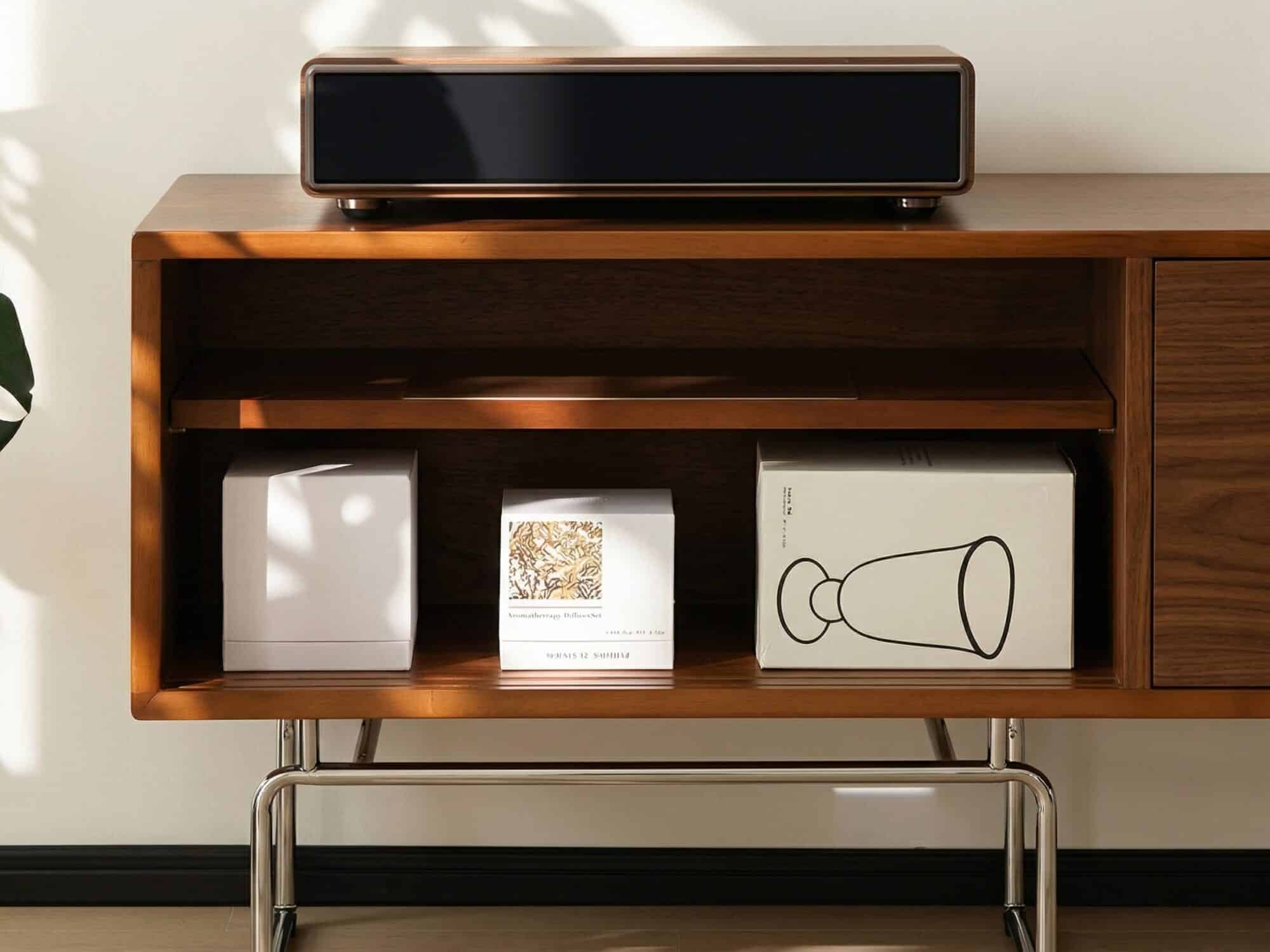 mid-century-modern-walnut-wood-tv-stand-with-sliding-doors-5 Mid Century Modern Walnut Wood Tv Stand With Sliding Doors 5