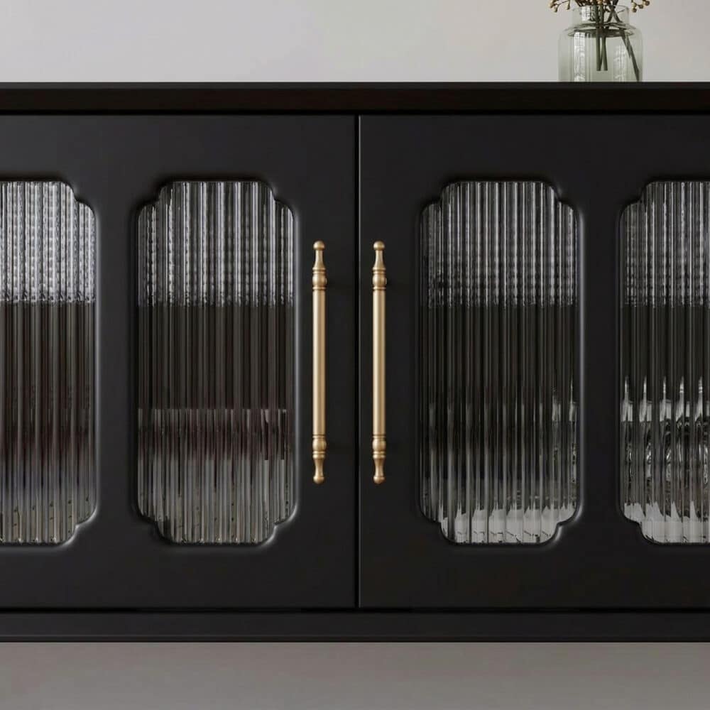 Mid-Century Modern Wood Black Drawers Long TV Stand - resized - 相册图 #4 Mid-Century Modern Wood Black Drawers Long TV Stand 相册图 #4 resized