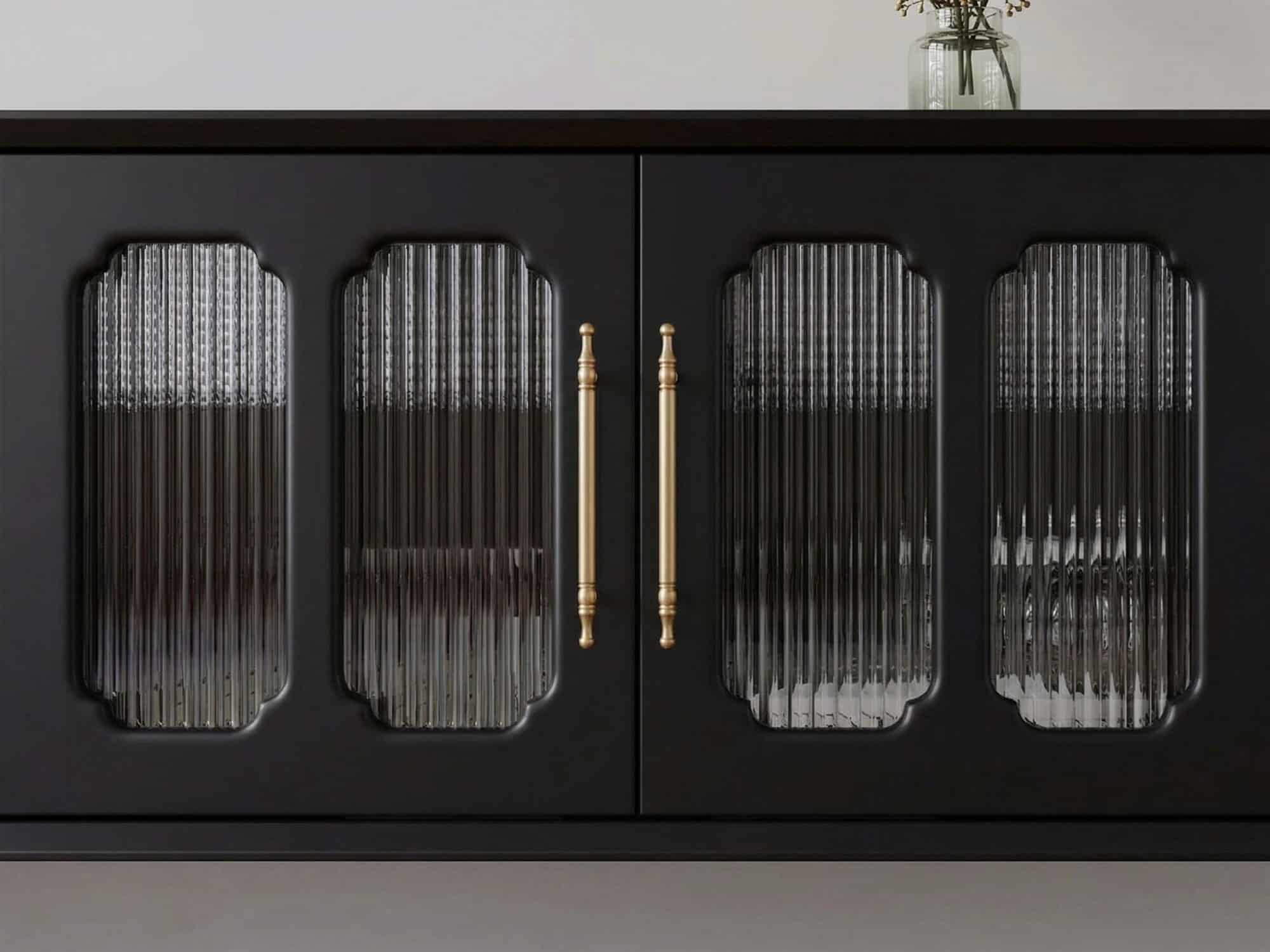 Mid-Century Modern Wood Black Drawers Long TV Stand - resized - 相册图 #4 Mid-Century Modern Wood Black Drawers Long TV Stand 相册图 #4 resized