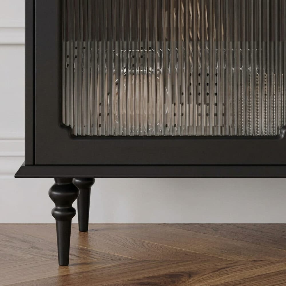 Mid-Century Modern Wood Black Drawers Long TV Stand - resized - 相册图 #6 Mid-Century Modern Wood Black Drawers Long TV Stand 相册图 #6 resized