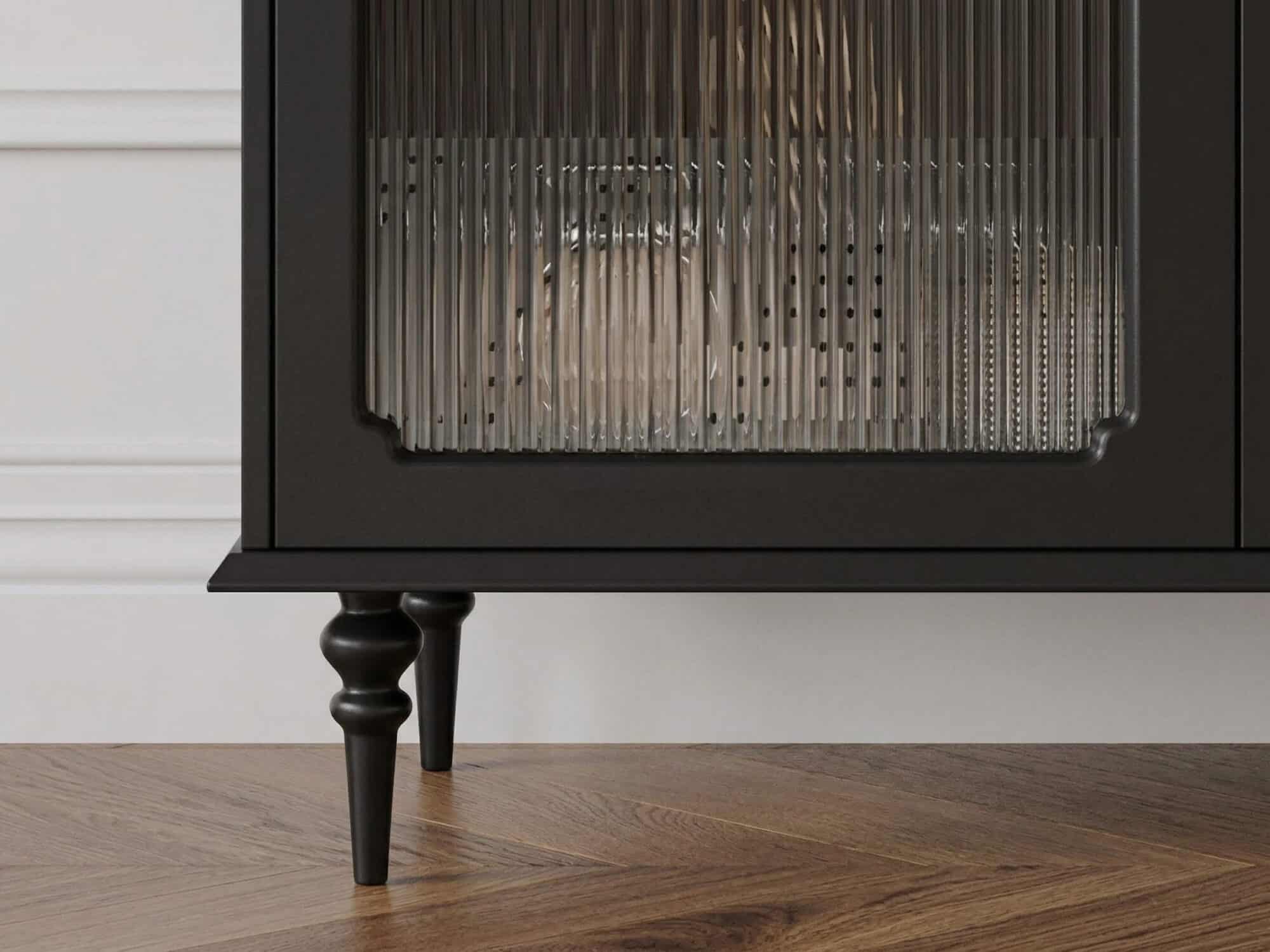 Mid-Century Modern Wood Black Drawers Long TV Stand - resized - 相册图 #6 Mid-Century Modern Wood Black Drawers Long TV Stand 相册图 #6 resized