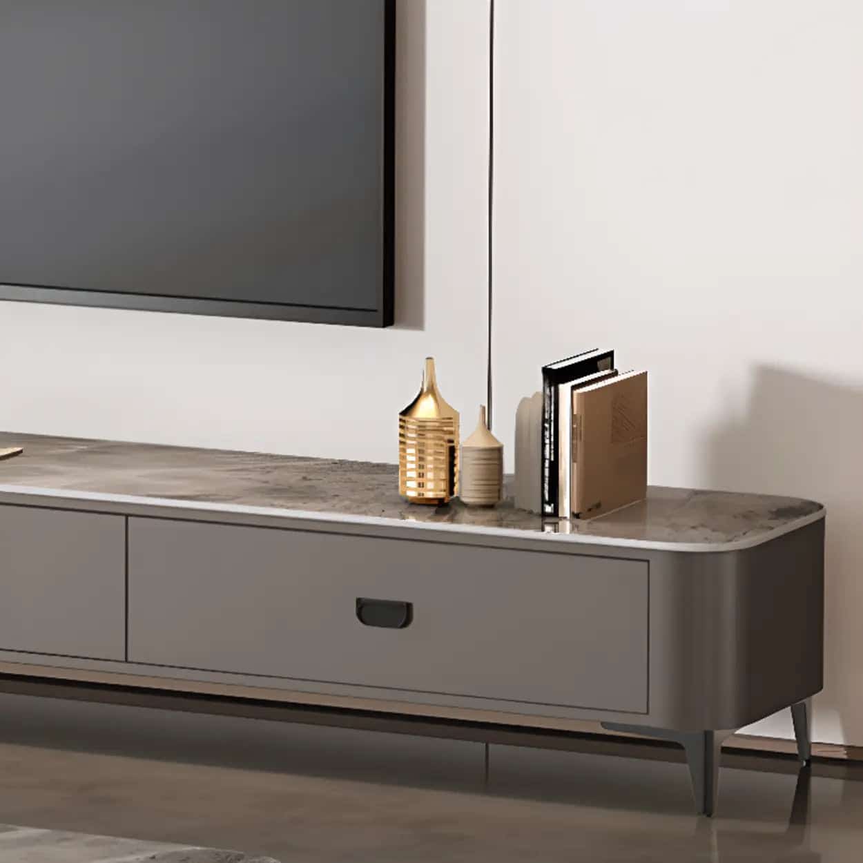 modern-marble-top-gray-tv-stand-with-drawers-storage-10 Modern Marble Top Gray Tv Stand With Drawers Storage 10