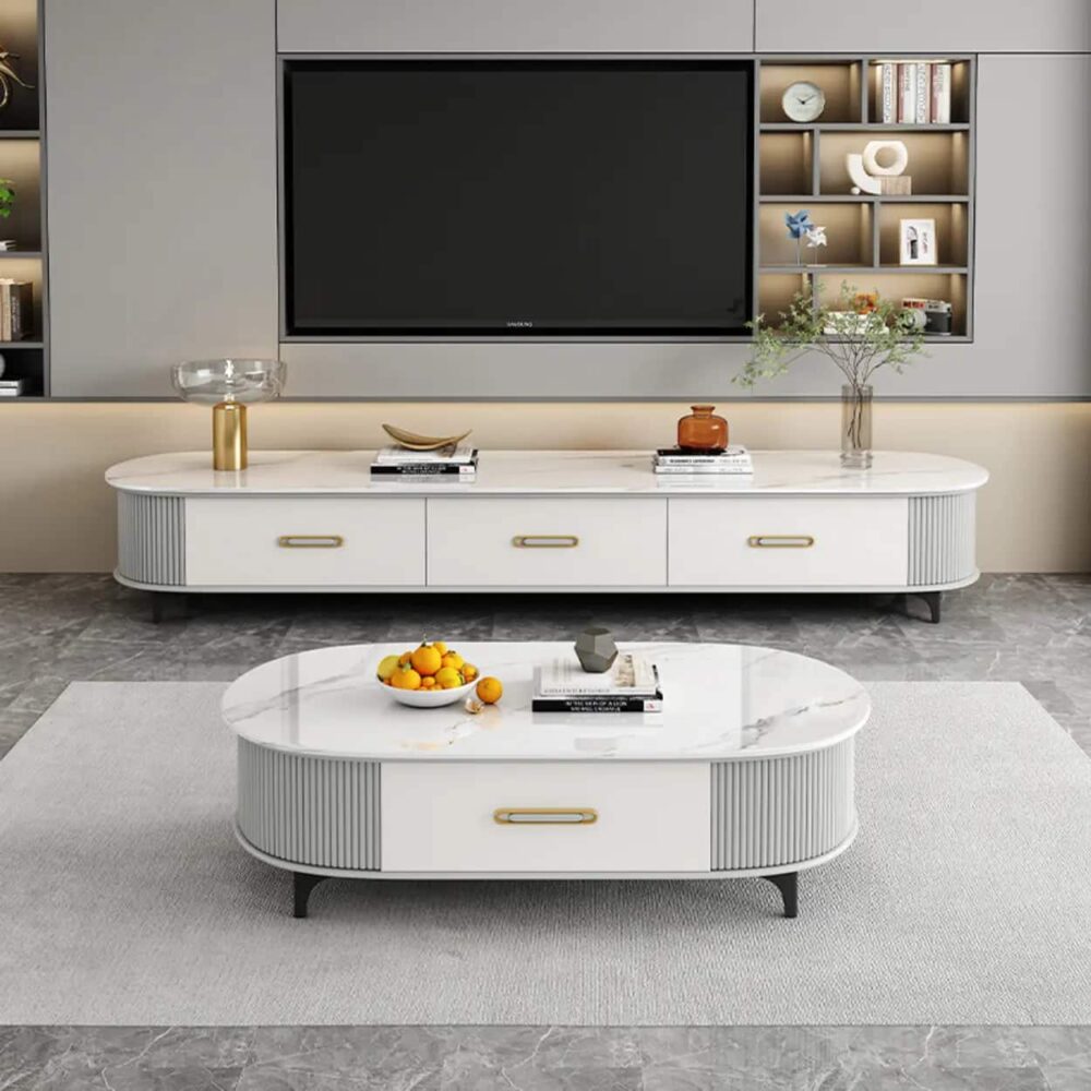 modern-marble-top-oval-tv-stand-with-storage-drawers-3 Modern Marble Top Oval Tv Stand With Storage Drawers 3