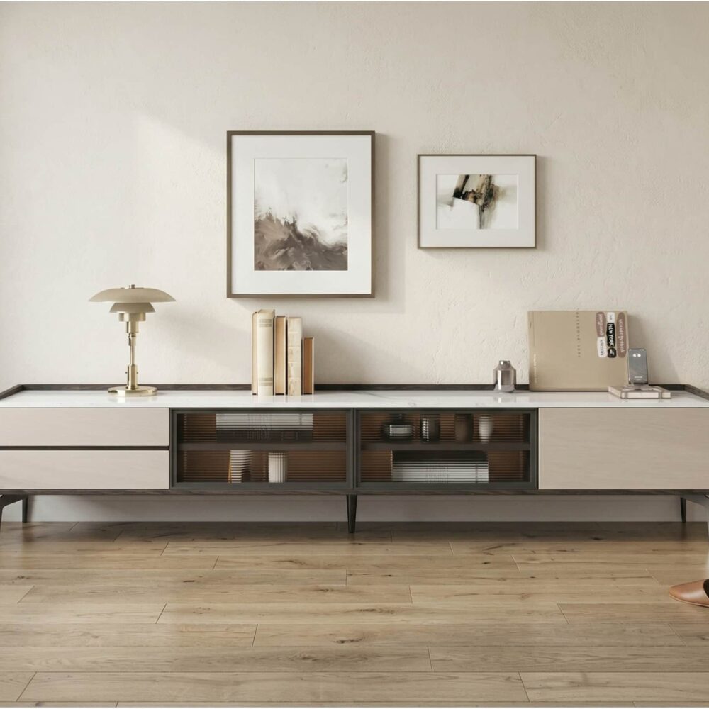 modern-minimalist-tv-stand-with-drawers-and-marble-top-1 Modern Minimalist Tv Stand With Drawers And Marble Top 1