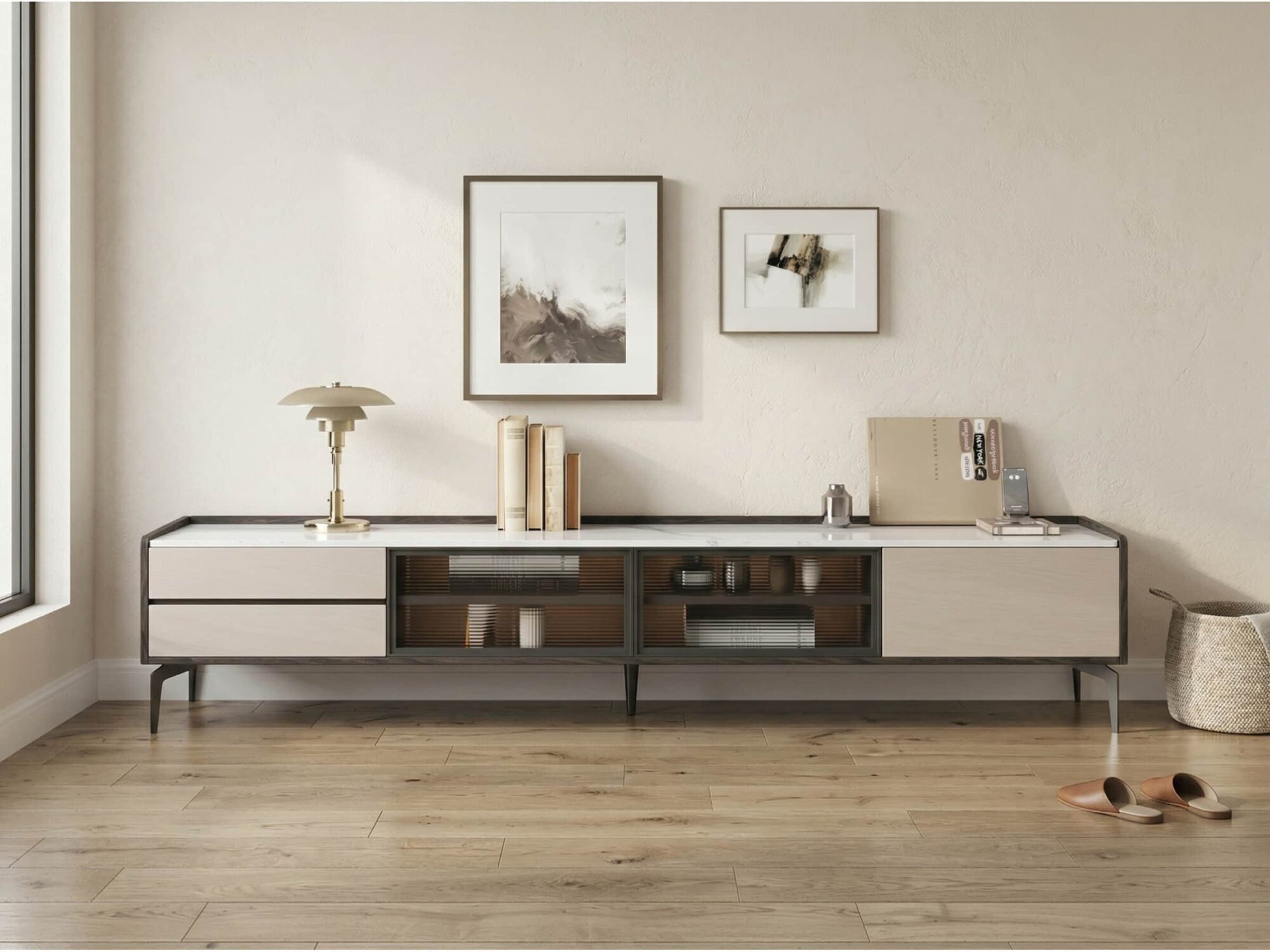 modern-minimalist-tv-stand-with-drawers-and-marble-top-1 Modern Minimalist Tv Stand With Drawers And Marble Top 1