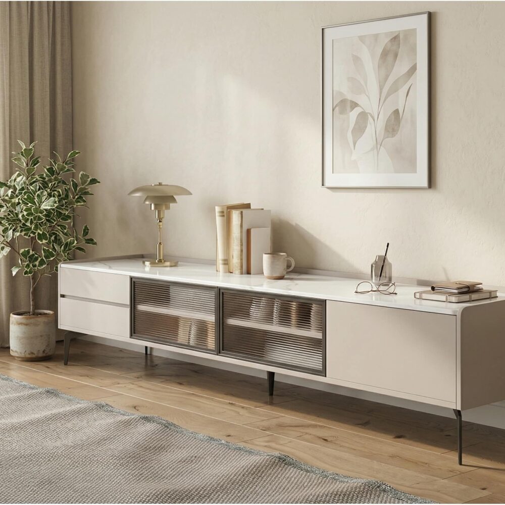 modern-minimalist-tv-stand-with-drawers-and-marble-top-5 Modern Minimalist Tv Stand With Drawers And Marble Top 5