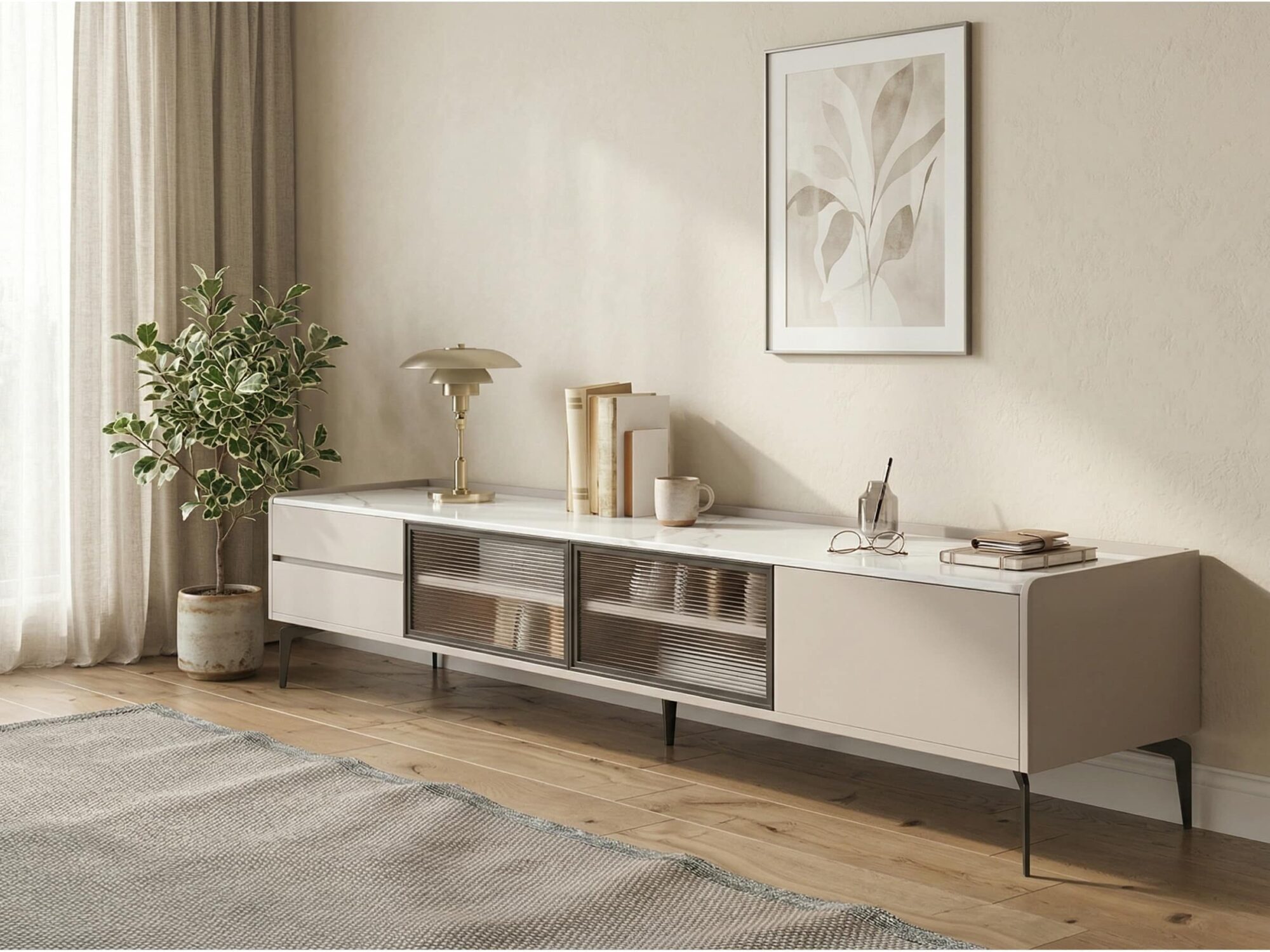 modern-minimalist-tv-stand-with-drawers-and-marble-top-5 Modern Minimalist Tv Stand With Drawers And Marble Top 5
