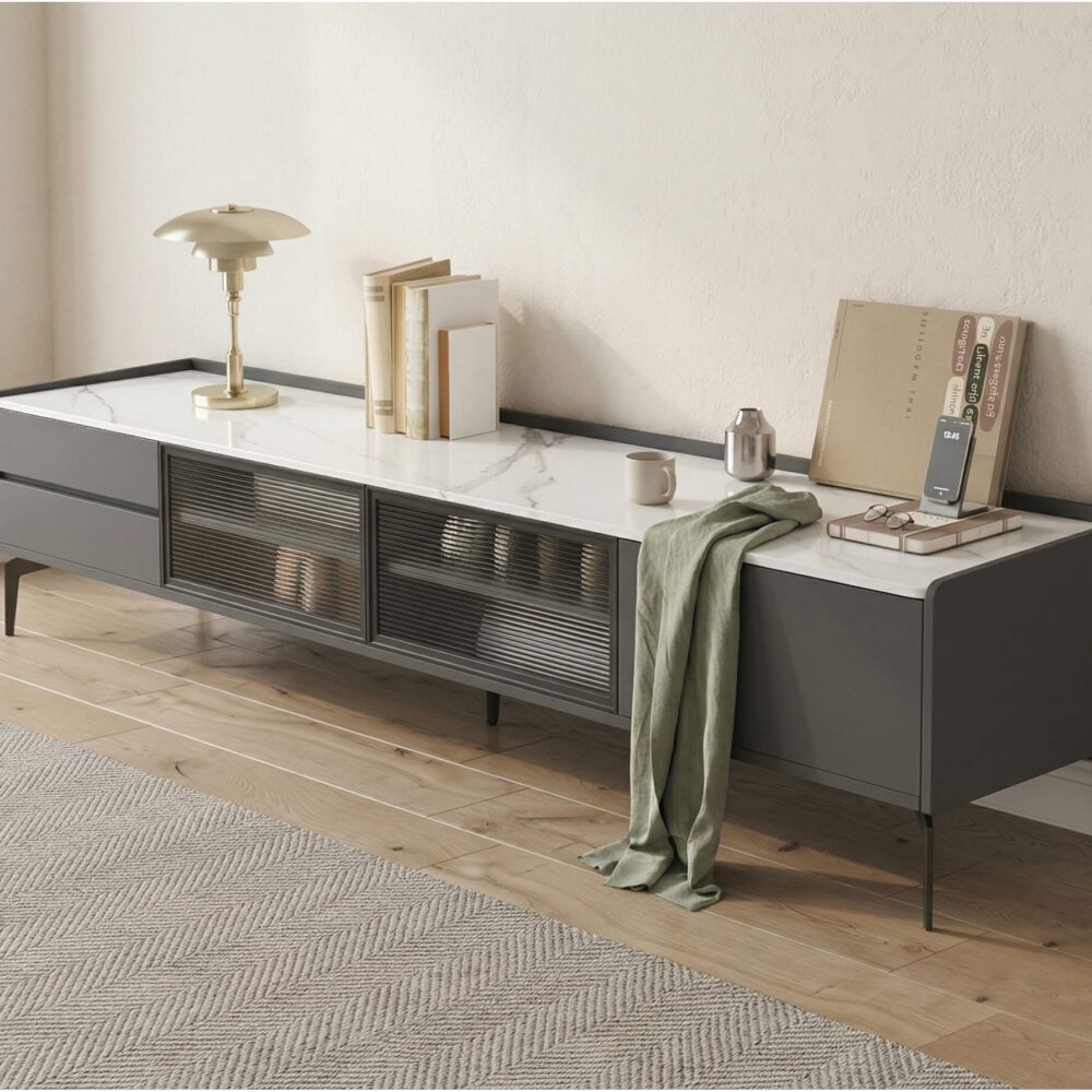 modern-minimalist-tv-stand-with-drawers-and-marble-top-7 Modern Minimalist Tv Stand With Drawers And Marble Top 7