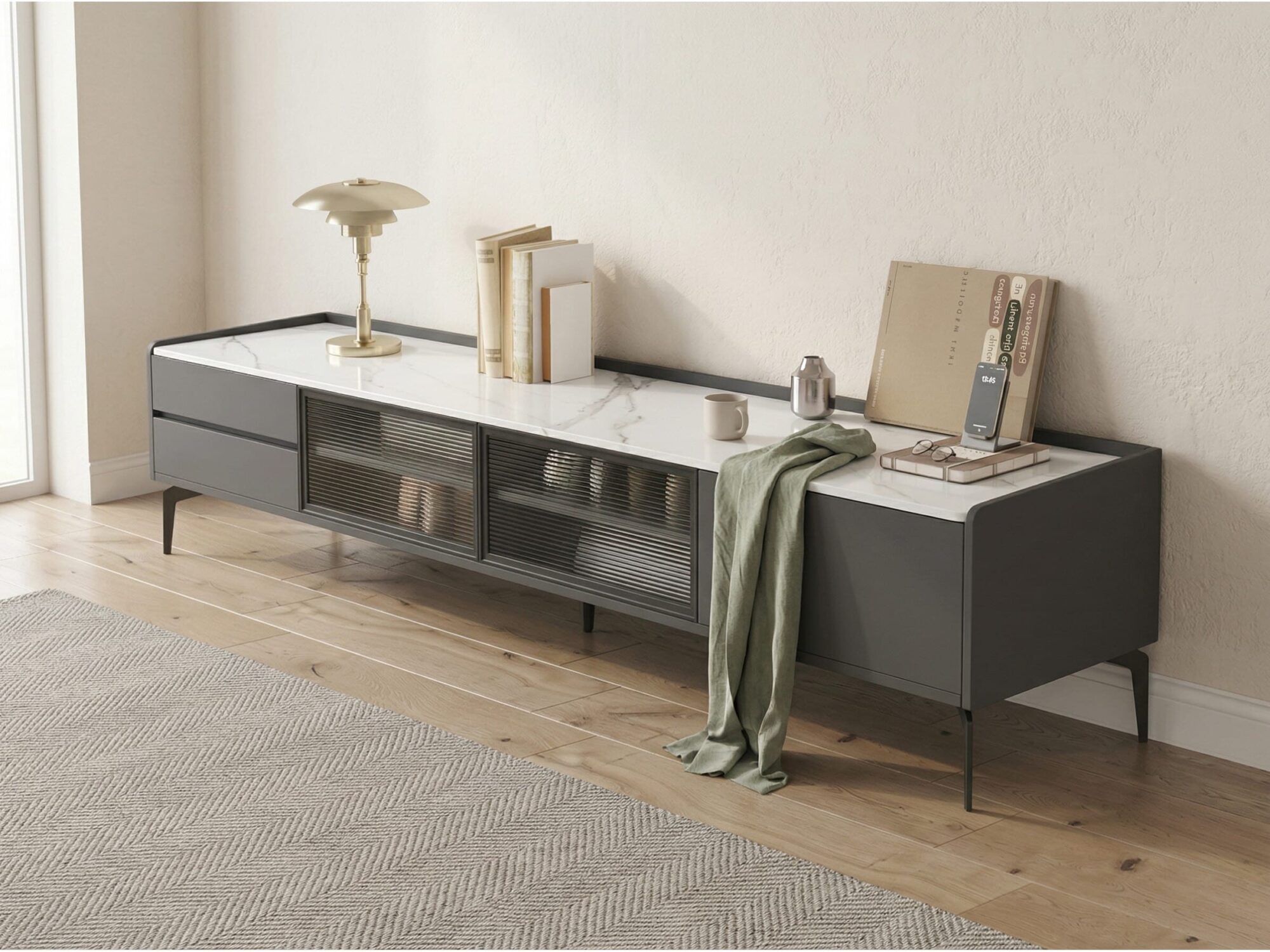 modern-minimalist-tv-stand-with-drawers-and-marble-top-7 Modern Minimalist Tv Stand With Drawers And Marble Top 7