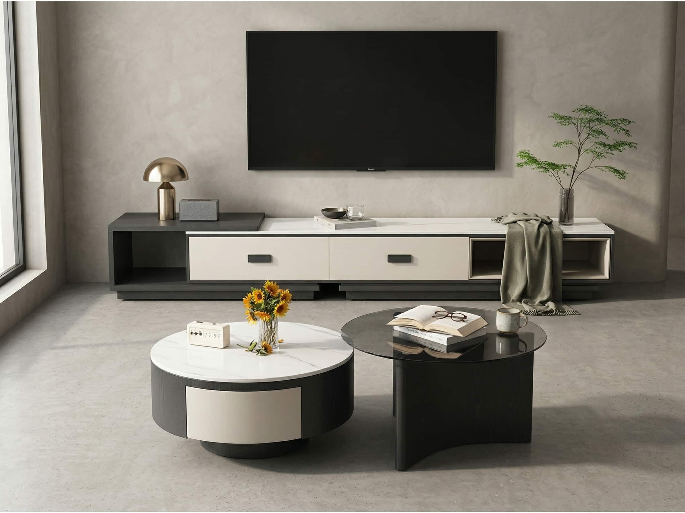 modern-rectangle-marble-top-tv-stand-with-drawers-1 Modern Rectangle Marble Top Tv Stand With Drawers 1