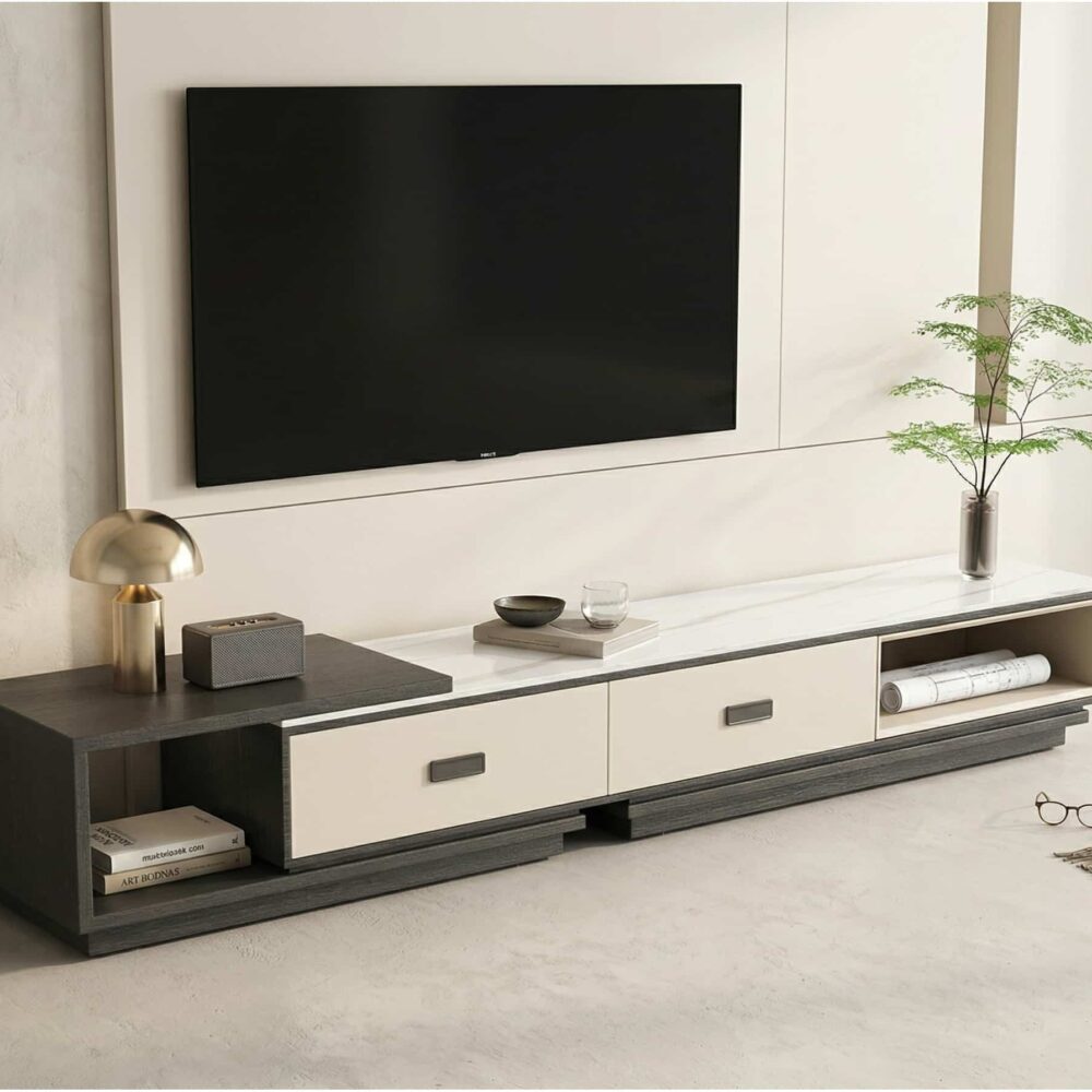 modern-rectangle-marble-top-tv-stand-with-drawers-3 Modern Rectangle Marble Top Tv Stand With Drawers 3