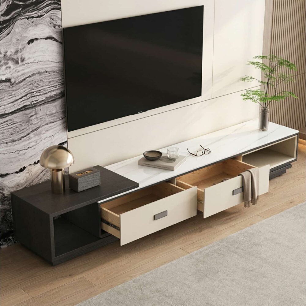 modern-rectangle-marble-top-tv-stand-with-drawers-4 Modern Rectangle Marble Top Tv Stand With Drawers 4