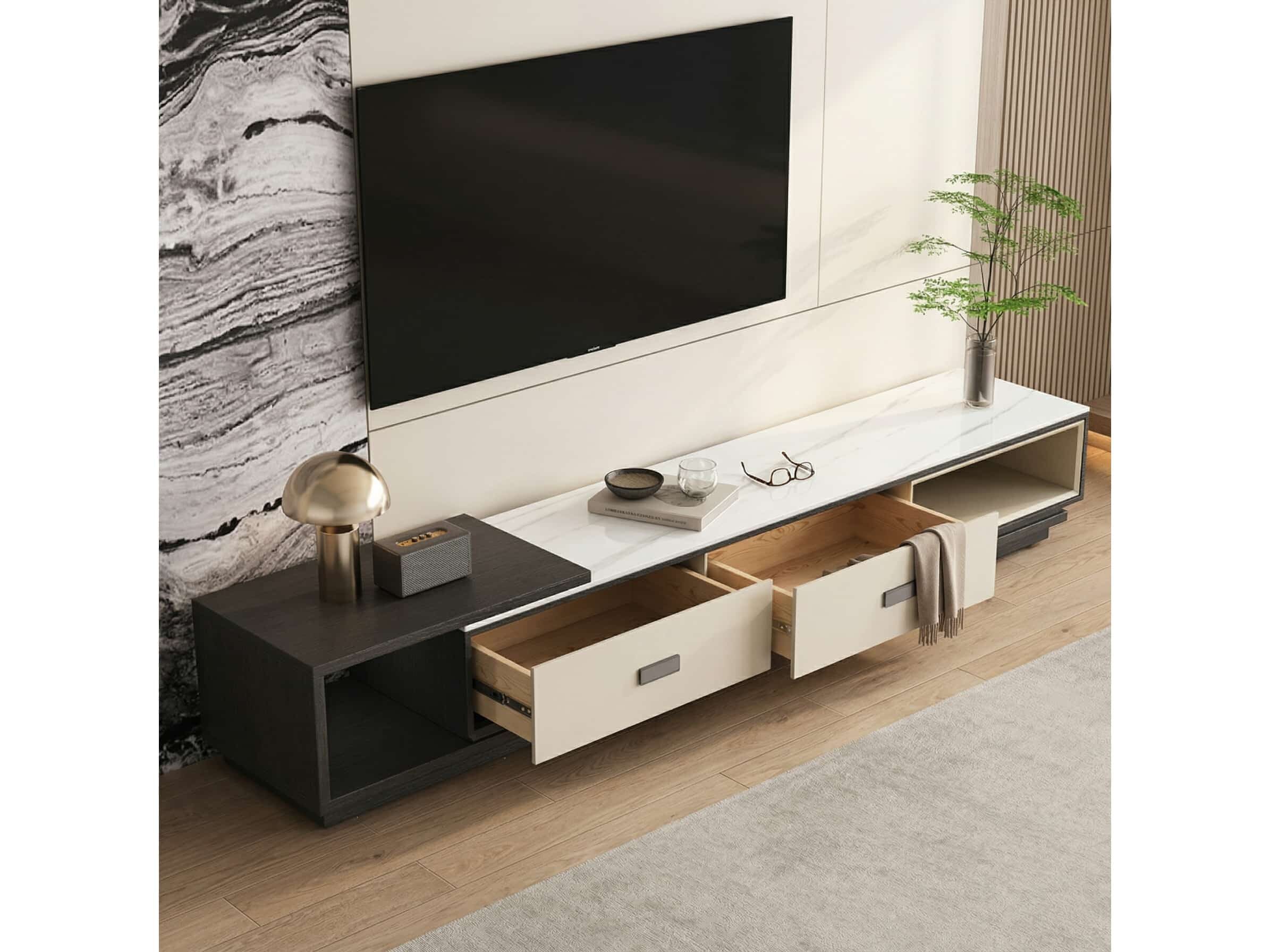 modern-rectangle-marble-top-tv-stand-with-drawers-4 Modern Rectangle Marble Top Tv Stand With Drawers 4