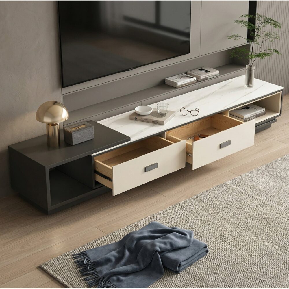 modern-rectangle-marble-top-tv-stand-with-drawers-6 Modern Rectangle Marble Top Tv Stand With Drawers 6