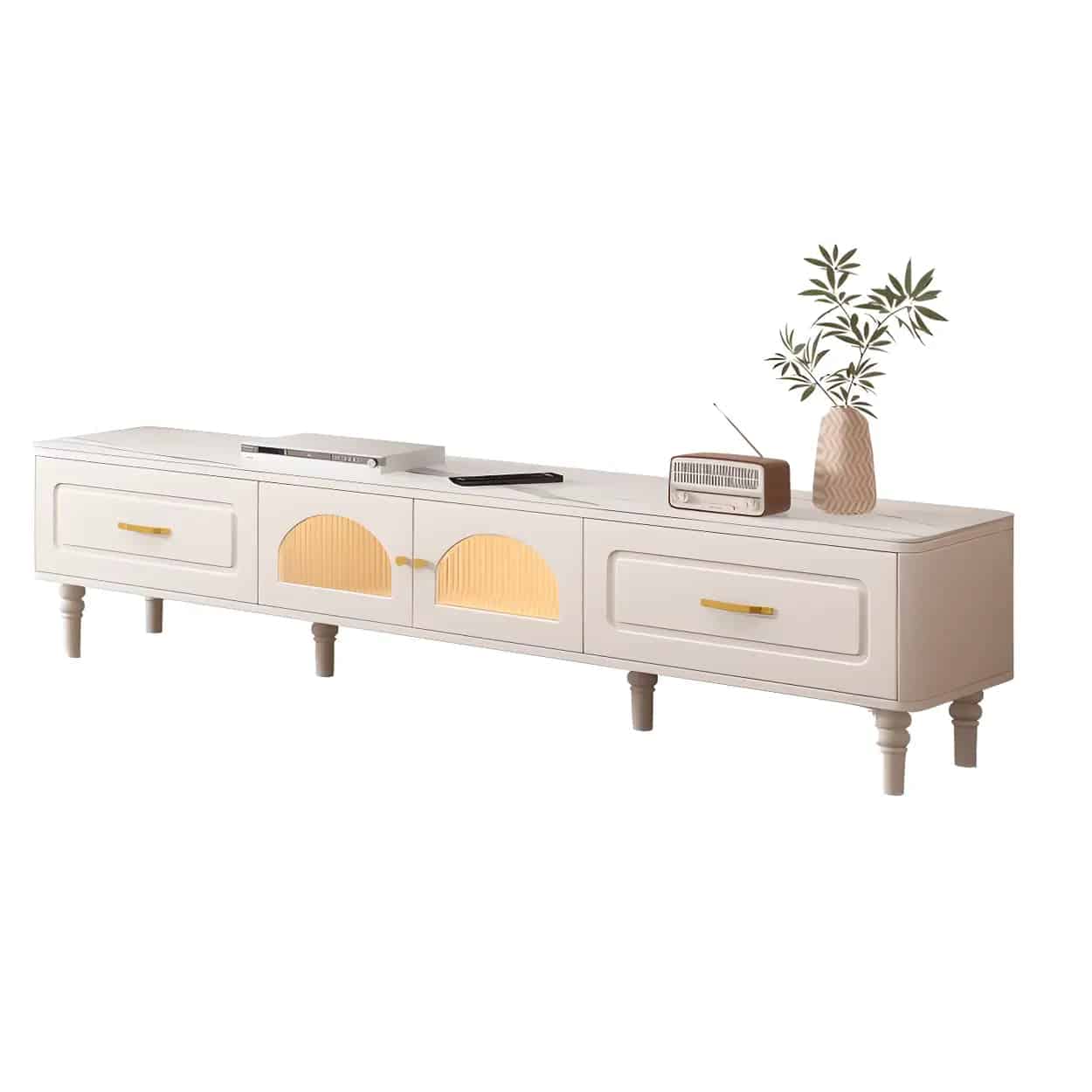 modern-rectangle-white-tv-stand-with-storage-drawers-2 Modern Rectangle White Tv Stand With Storage Drawers 2