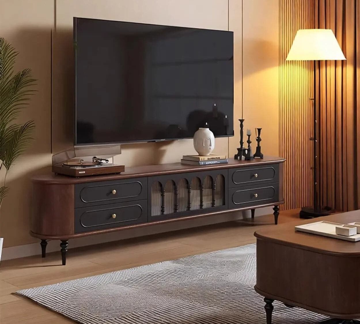 modern-retro-tv-stand-cabinet-with-storage-drawers-1 Modern Retro Tv Stand Cabinet With Storage Drawers 1