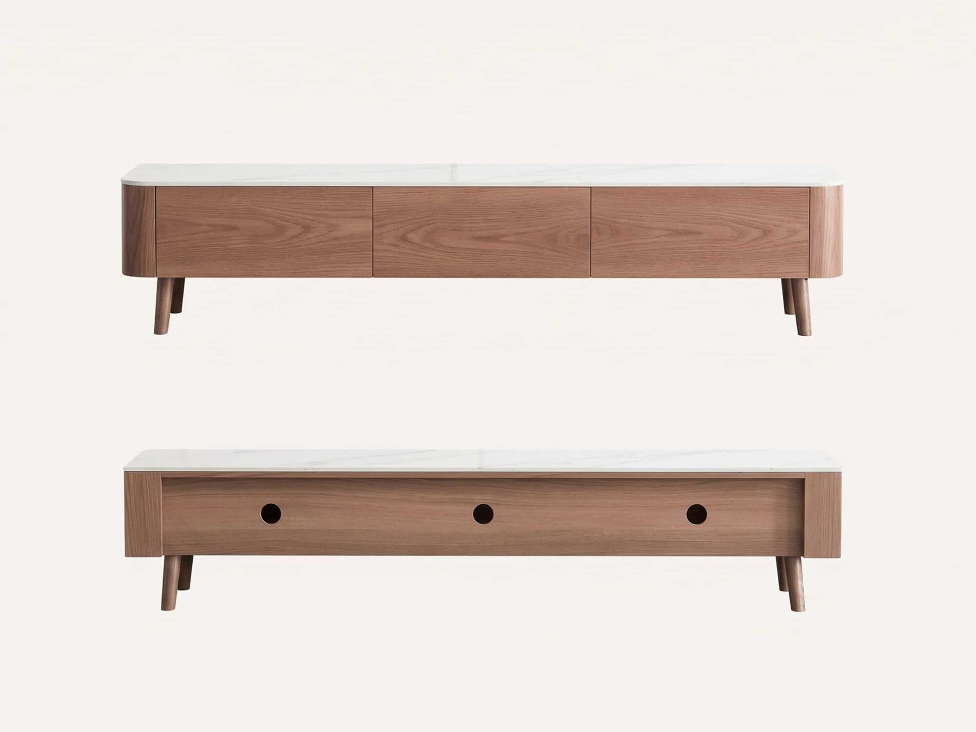 modern-wood-tv-stand-with-marble-top-and-storage-drawers-2 Modern Wood Tv Stand With Marble Top And Storage Drawers 2