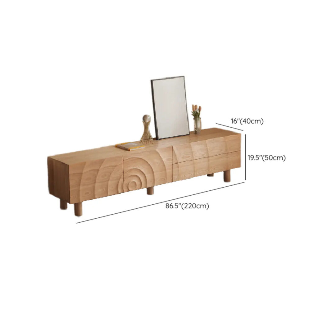 Natural Finish Pine Wood Tv Stand With Cabinet Drawers 13 4c0b9a00 5104 4c43 935e 50598d50210a