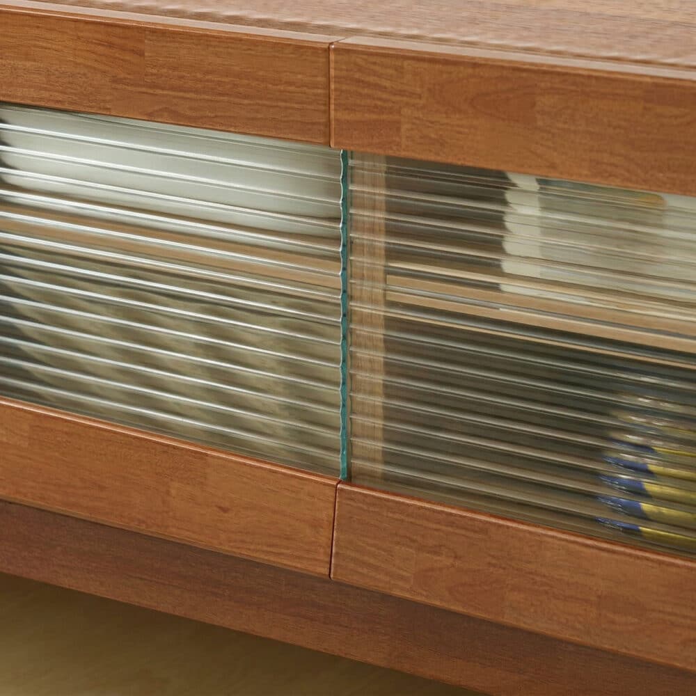 Nut-Brown Oak Medium Wood Tone TV Stand with Storage - resized - 相册图 #9 Nut-Brown Oak Medium Wood Tone TV Stand with Storage 相册图 #9 resized