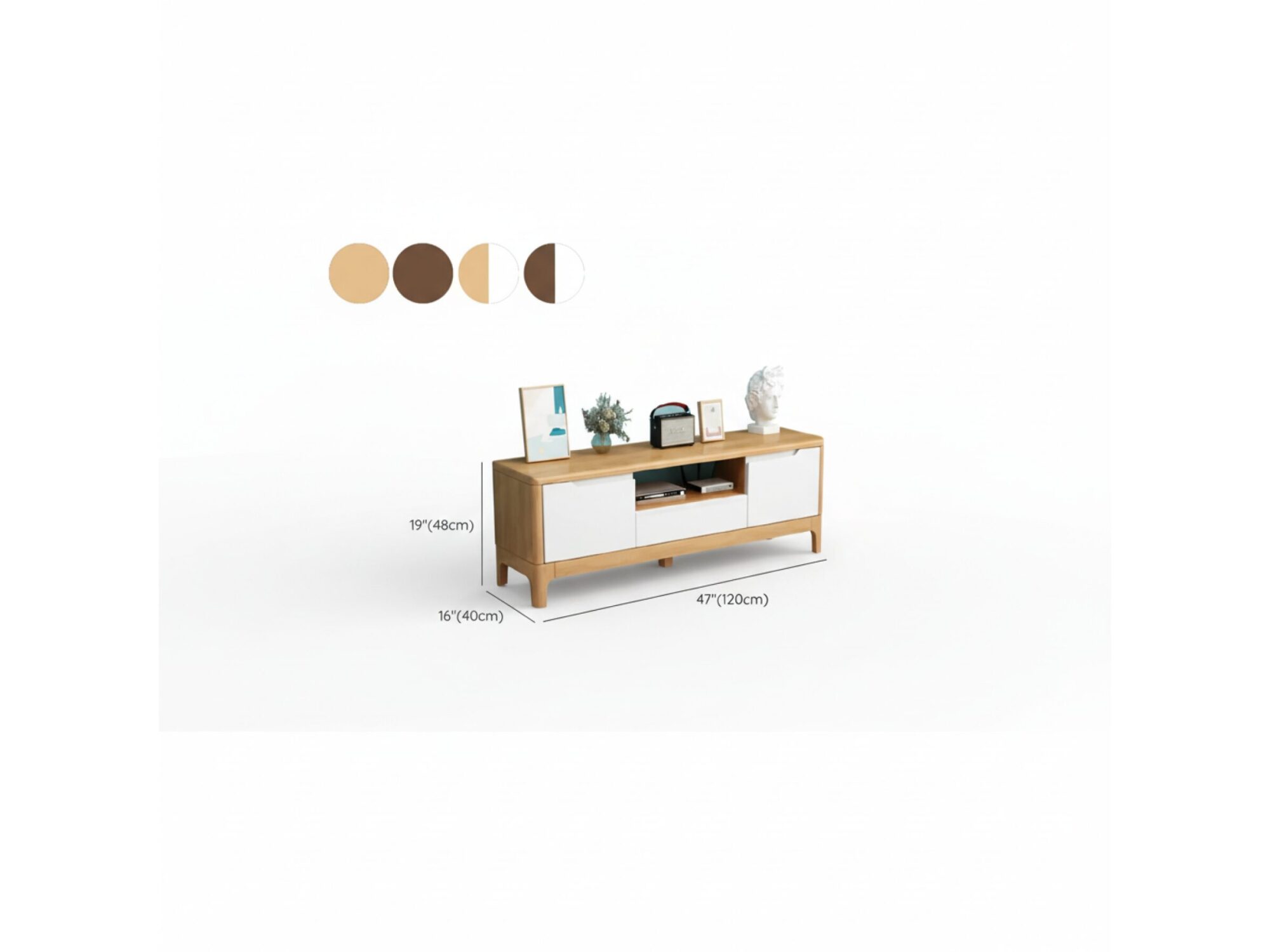 nut-brown-rubberwood-tv-stand-with-shelves-cabinet-26 Nut Brown Rubberwood Tv Stand With Shelves Cabinet 26