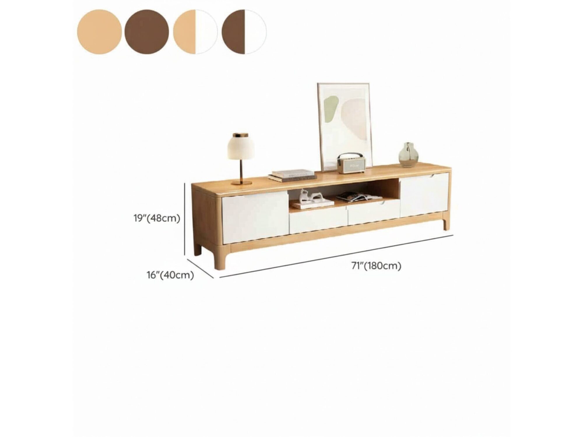 nut-brown-rubberwood-tv-stand-with-shelves-cabinet-28 Nut Brown Rubberwood Tv Stand With Shelves Cabinet 28