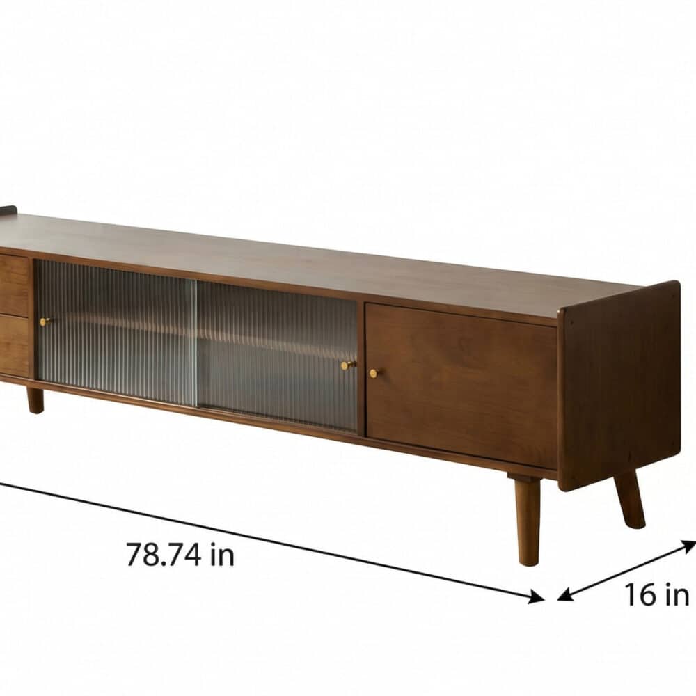 Nut-Brown Wood Drawers Open Storage TV Stand with Legs - dimensions - 相册图 #14 Nut-Brown Wood Drawers Open Storage TV Stand with Legs 相册图 #14 dimensions