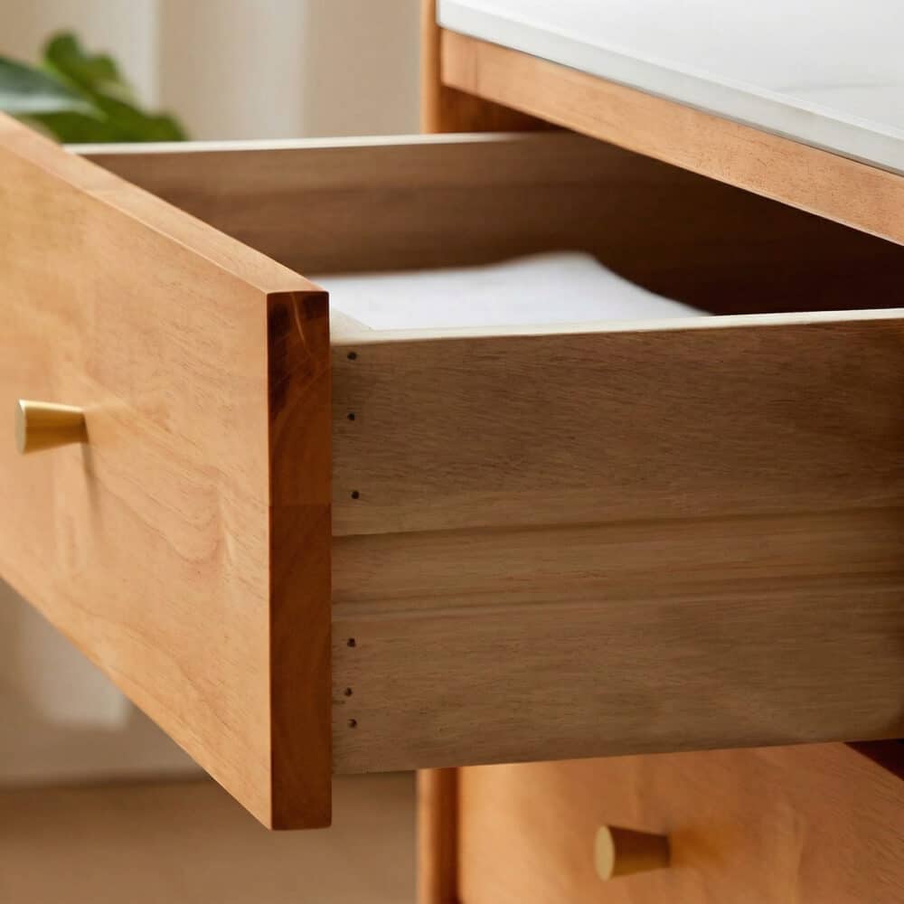 Nut-Brown Wood Drawers Open Storage TV Stand with Legs - resized - 相册图 #4 Nut-Brown Wood Drawers Open Storage TV Stand with Legs 相册图 #4 resized