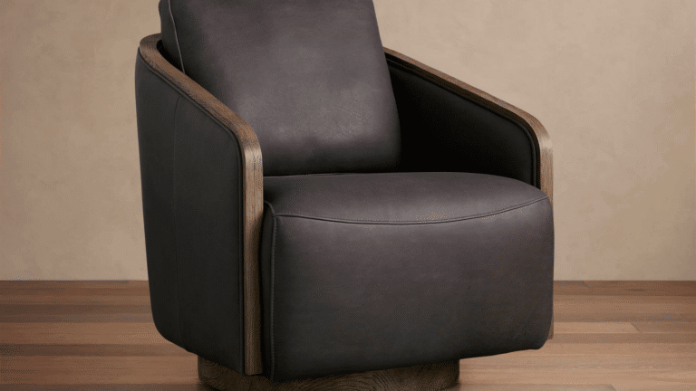 Ormau The Pomona Leather Swivel Chair