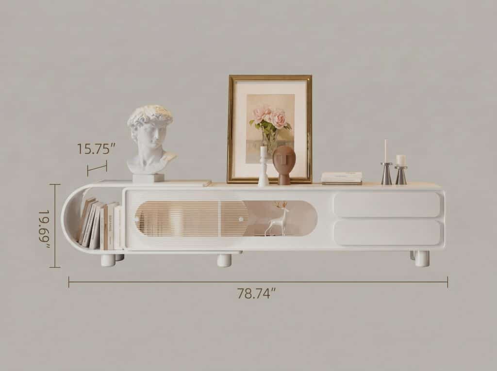 The Asher White Plywood Console