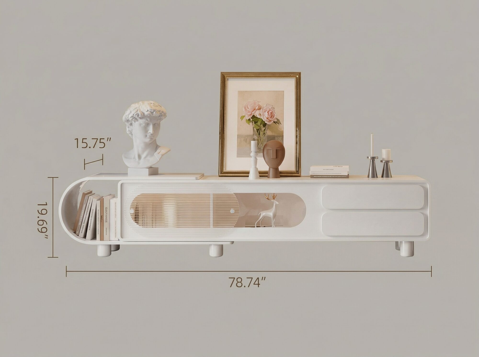 The Asher White Plywood Console The Asher White Plywood Console