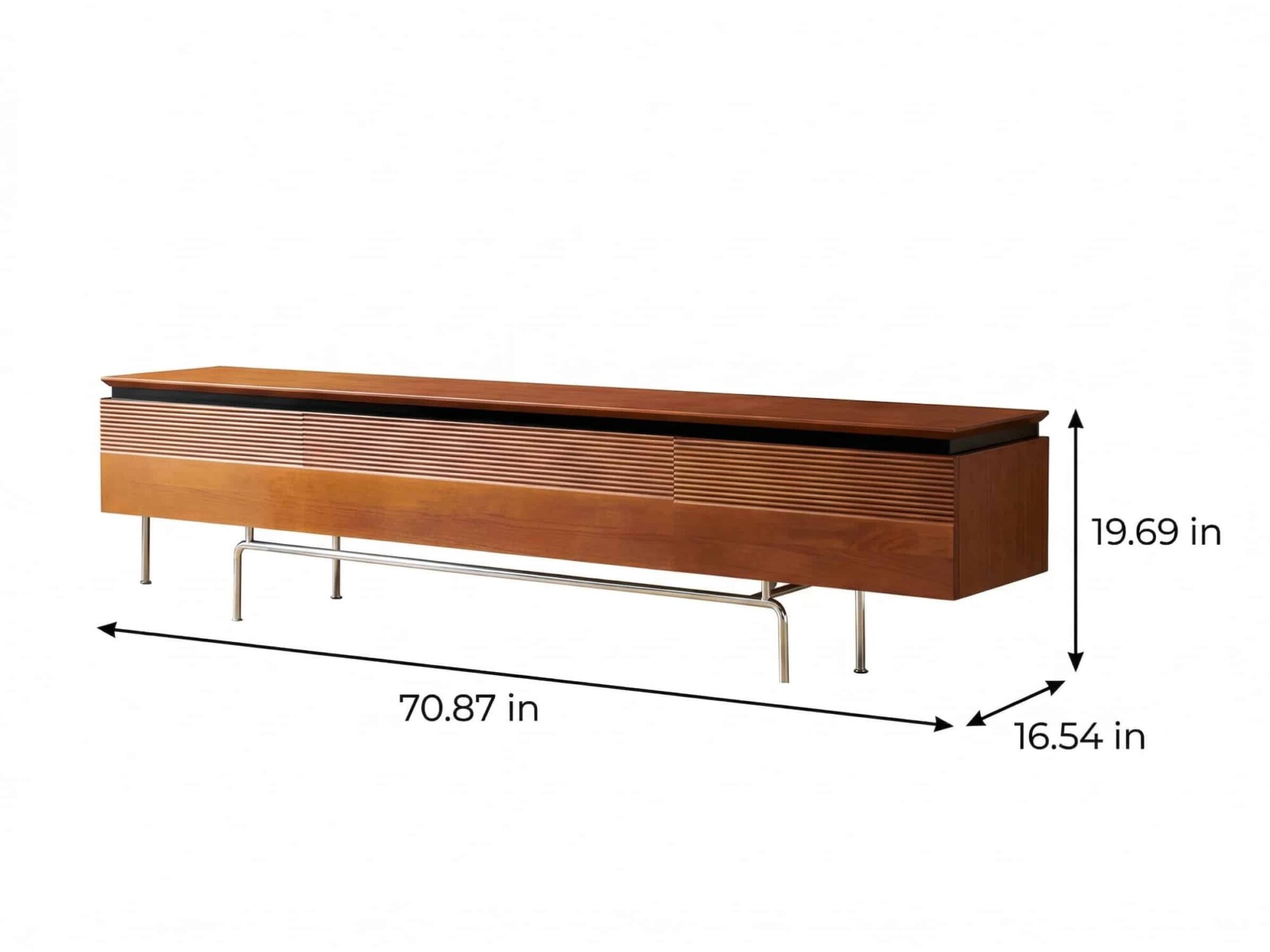 Retro Rectangular Cherry Wood Living Room TV Stand Brown - dimensions - 相册图 #10 Retro Rectangular Cherry Wood Living Room TV Stand Brown 相册图 #10 dimensions
