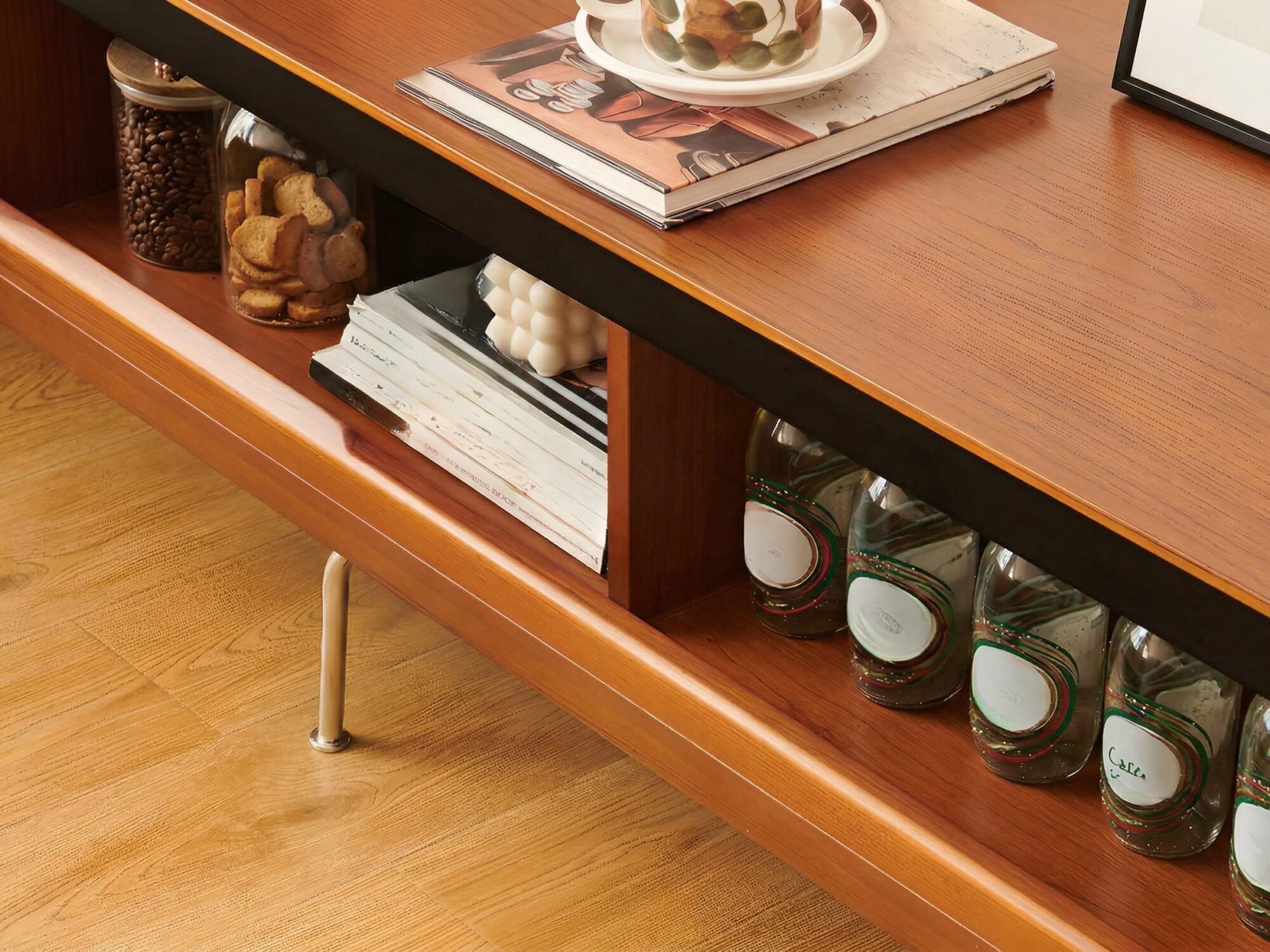 Retro Rectangular Cherry Wood Living Room TV Stand Brown - resized - 相册图 #5 Retro Rectangular Cherry Wood Living Room TV Stand Brown 相册图 #5 resized