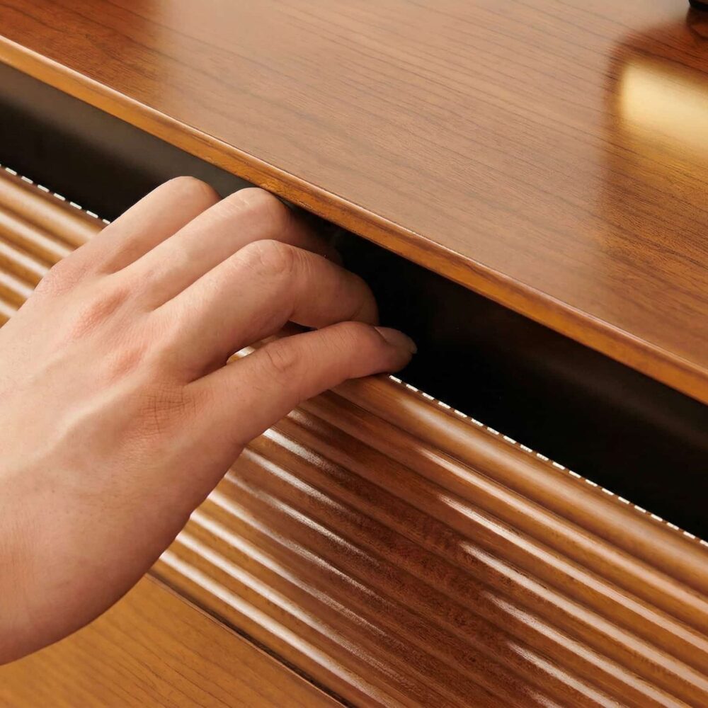 Retro Rectangular Cherry Wood Living Room TV Stand Brown - resized - 相册图 #7 Retro Rectangular Cherry Wood Living Room TV Stand Brown 相册图 #7 resized