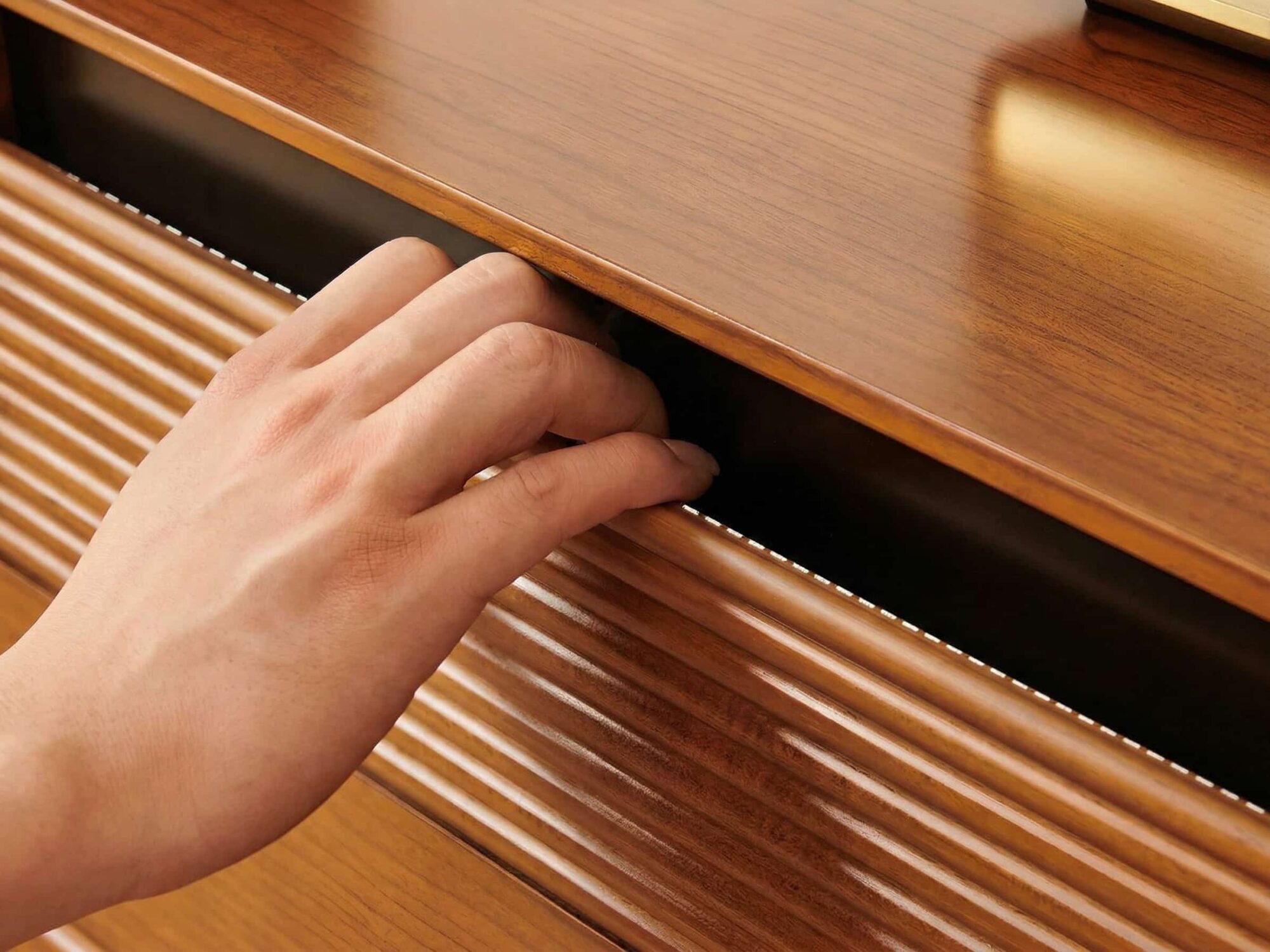 Retro Rectangular Cherry Wood Living Room TV Stand Brown - resized - 相册图 #7 Retro Rectangular Cherry Wood Living Room TV Stand Brown 相册图 #7 resized