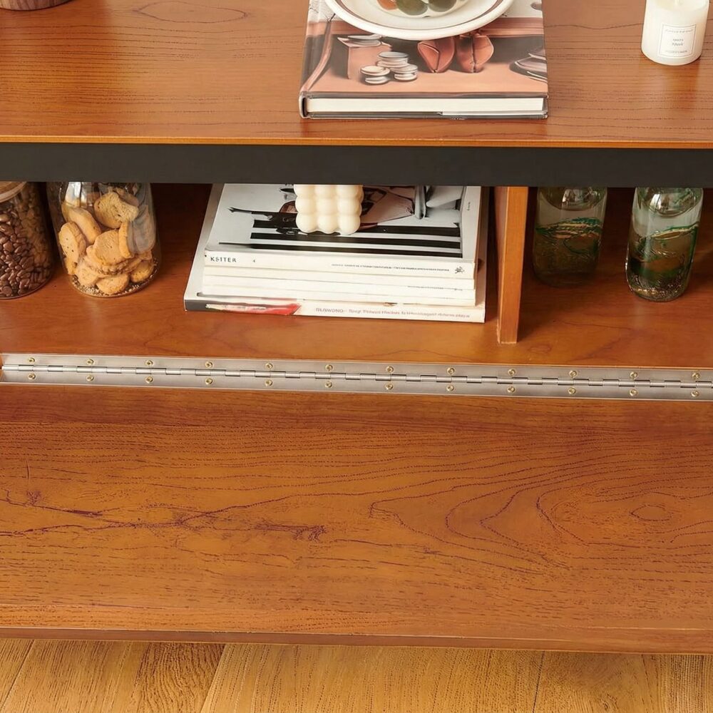 Retro Rectangular Cherry Wood Living Room TV Stand Brown - resized - 相册图 #9 Retro Rectangular Cherry Wood Living Room TV Stand Brown 相册图 #9 resized