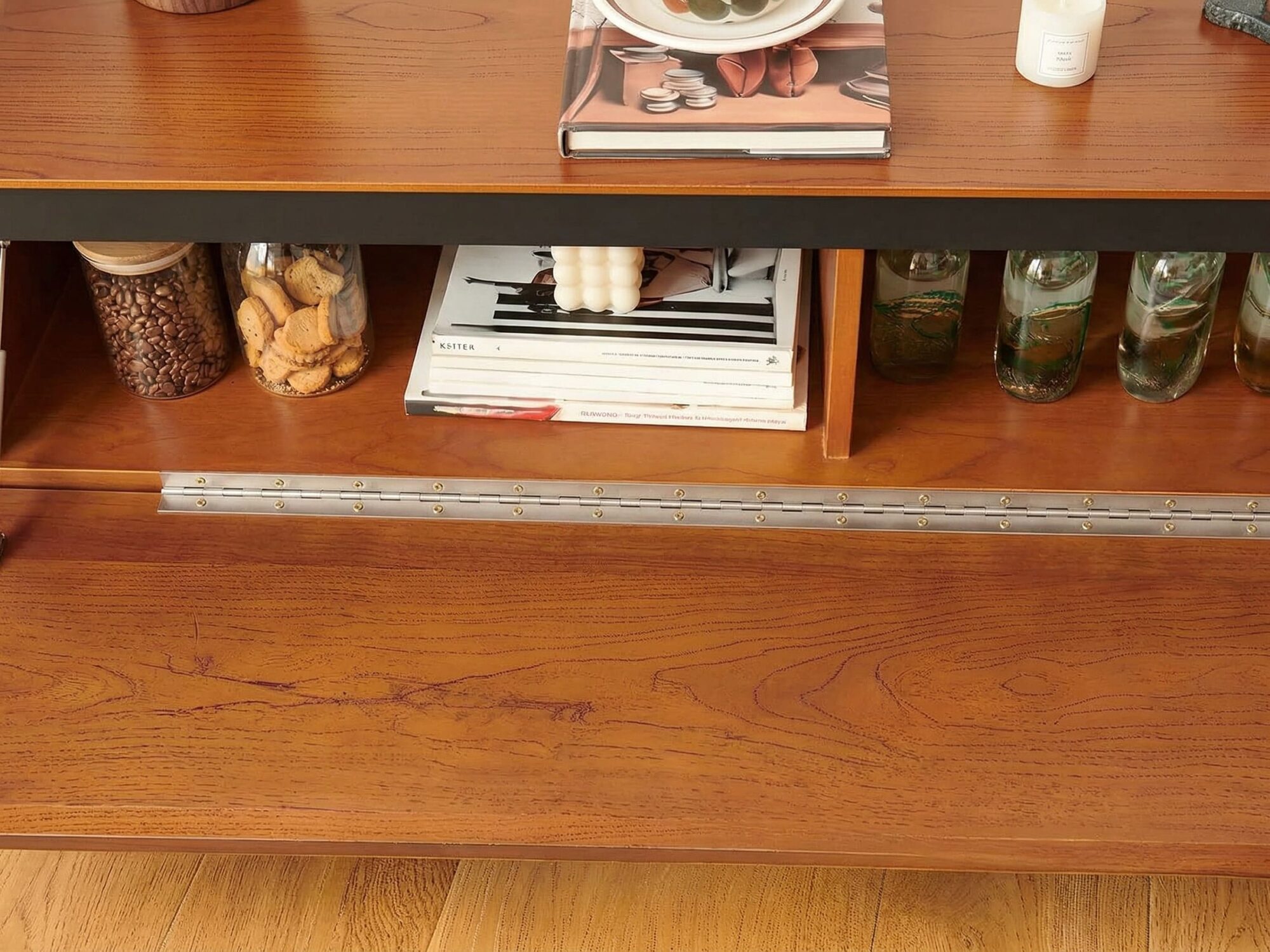 Retro Rectangular Cherry Wood Living Room TV Stand Brown - resized - 相册图 #9 Retro Rectangular Cherry Wood Living Room TV Stand Brown 相册图 #9 resized