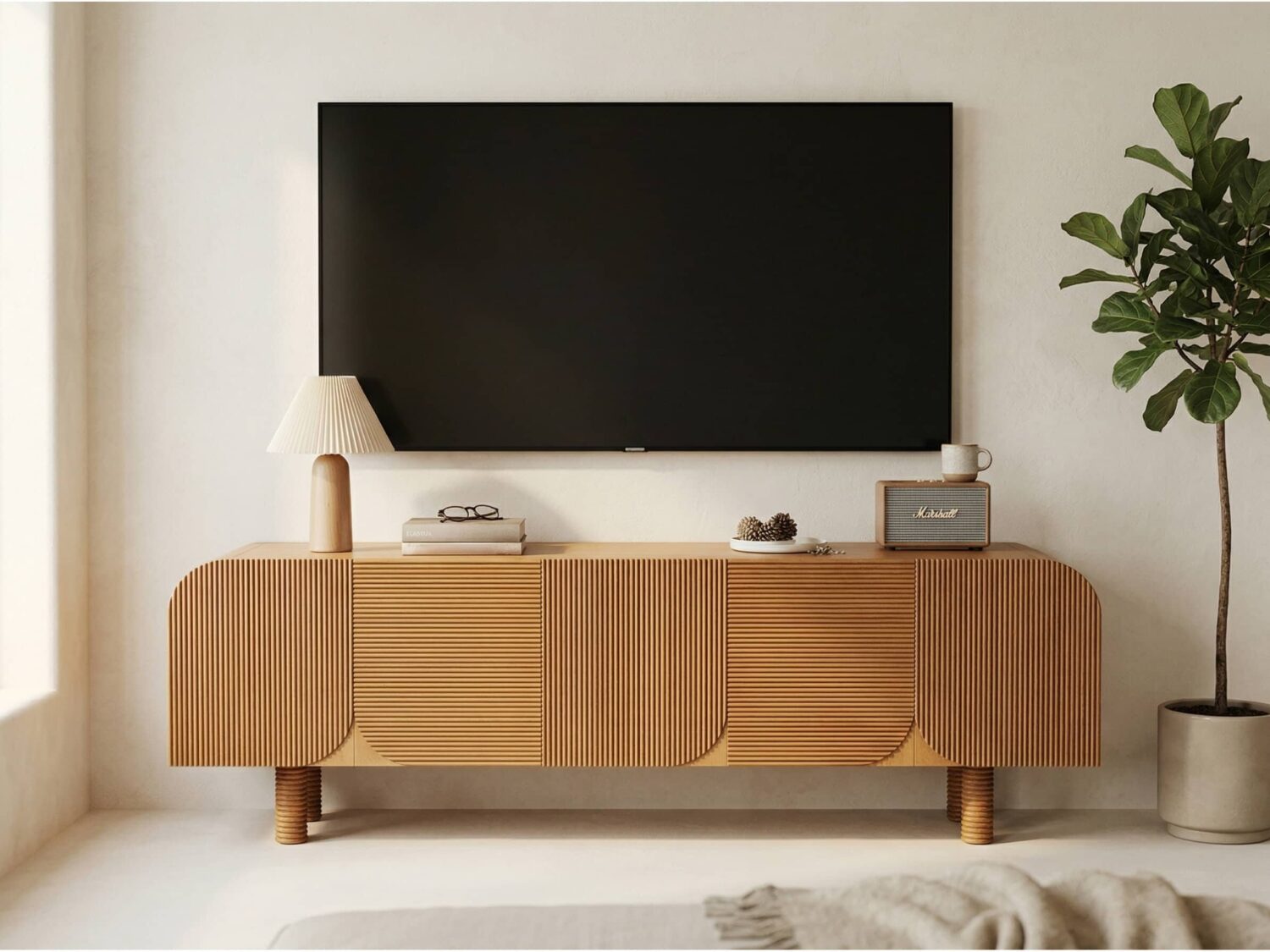 Rustic Brown Wooden Long Curved Tv Stand With Cabinet 3 1c70fbac 070c 4445 B220 98a9fdea9fe4 1