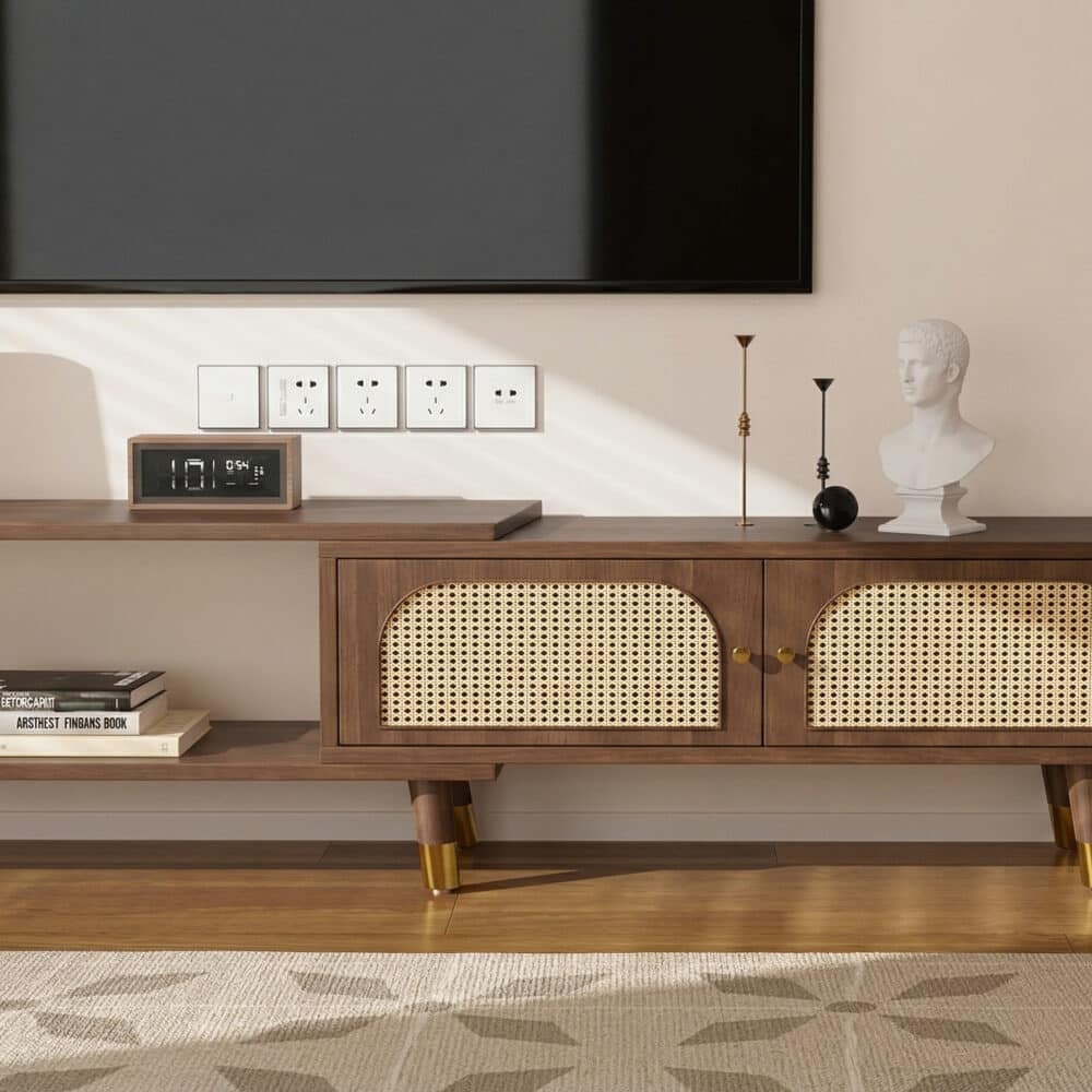 Scandinavian Black Rectangle Shelves Cabinet TV Stand - resized - 相册图 #8 Scandinavian Black Rectangle Shelves Cabinet TV Stand 相册图 #8 resized