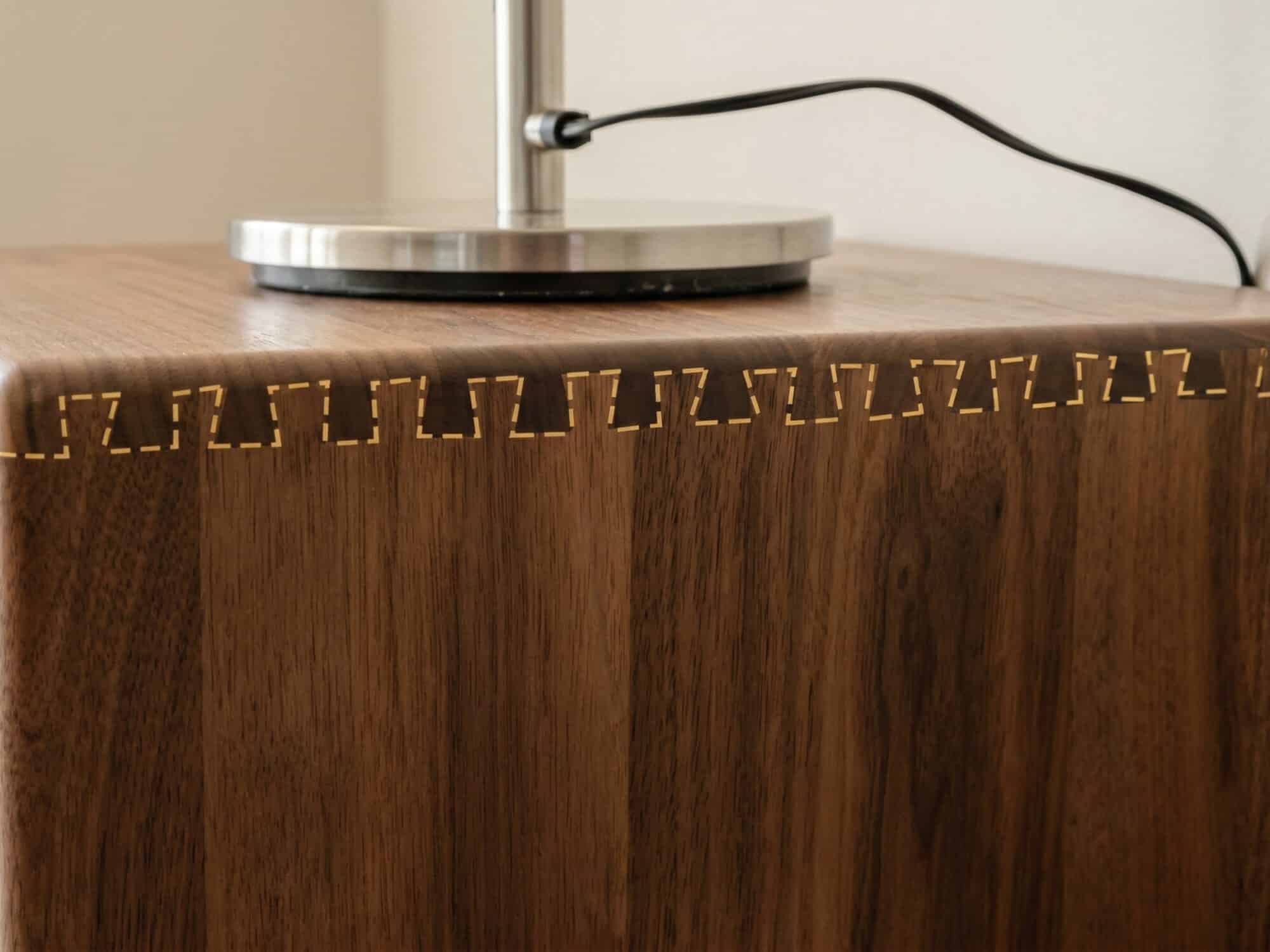 Scandinavian Brown Walnut Long TV Stand with Drawers - resized - 相册图 #6 Scandinavian Brown Walnut Long TV Stand with Drawers 相册图 #6 resized