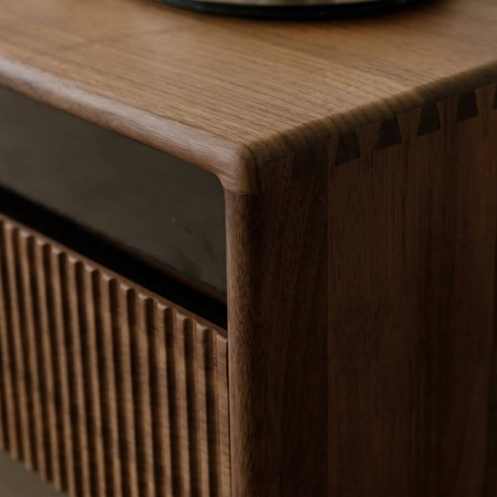 Scandinavian Brown Walnut Long TV Stand with Drawers - resized - 相册图 #7 Scandinavian Brown Walnut Long TV Stand with Drawers 相册图 #7 resized