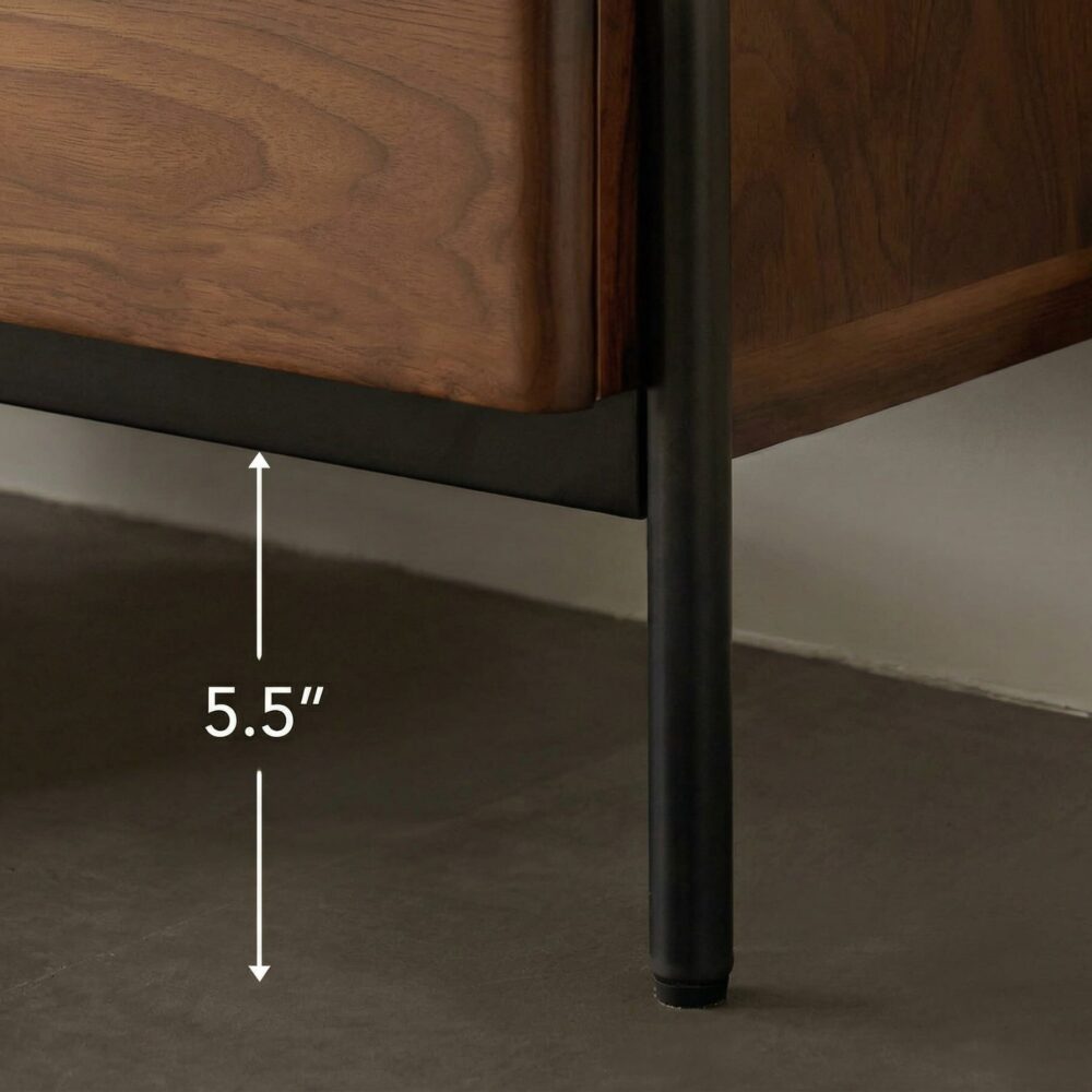 scandinavian-walnut-sideboard-with-drawers-tv-stand-5 Scandinavian Walnut Sideboard With Drawers Tv Stand 5