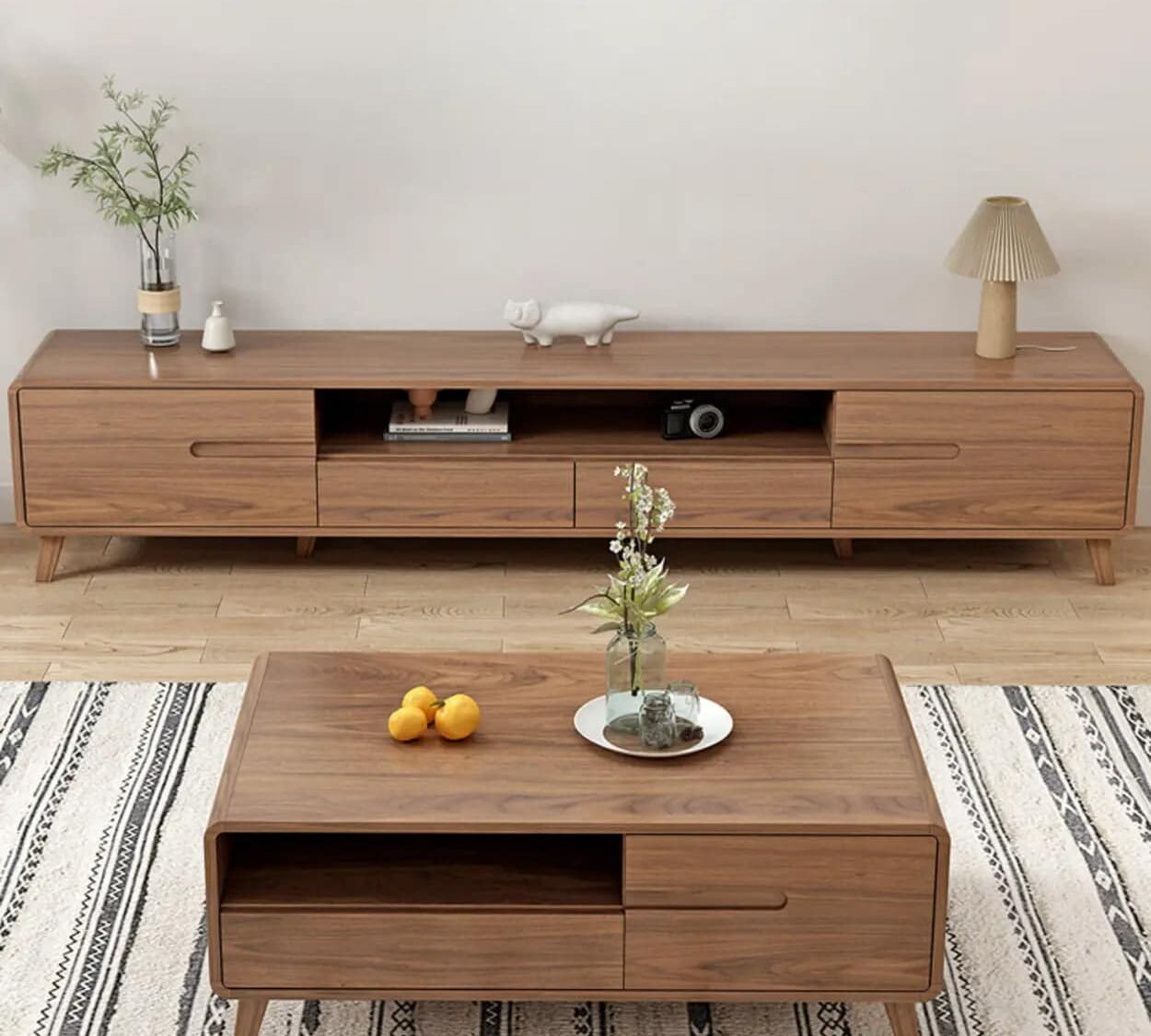 scandinavian-walnut-wood-tv-stand-with-cabinet-storage-1 Scandinavian Walnut Wood Tv Stand With Cabinet Storage 1