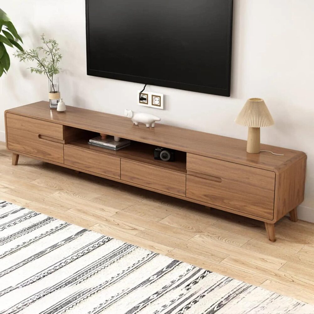 scandinavian-walnut-wood-tv-stand-with-cabinet-storage-3 Scandinavian Walnut Wood Tv Stand With Cabinet Storage 3